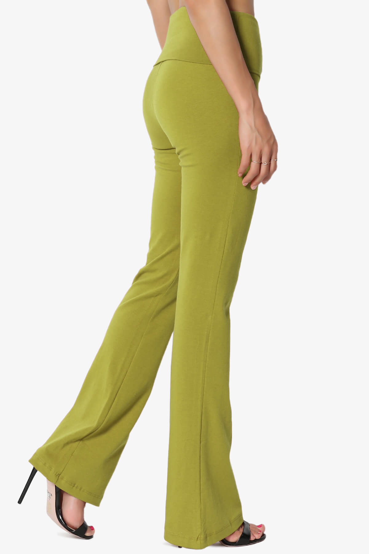 Sara Foldover Waist Yoga Pants OLIVE MUSTARD_4