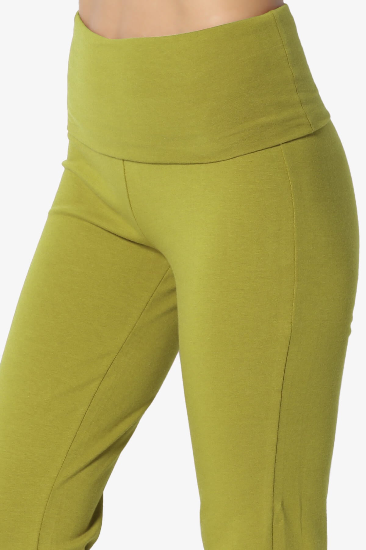Sara Foldover Waist Yoga Pants OLIVE MUSTARD_5