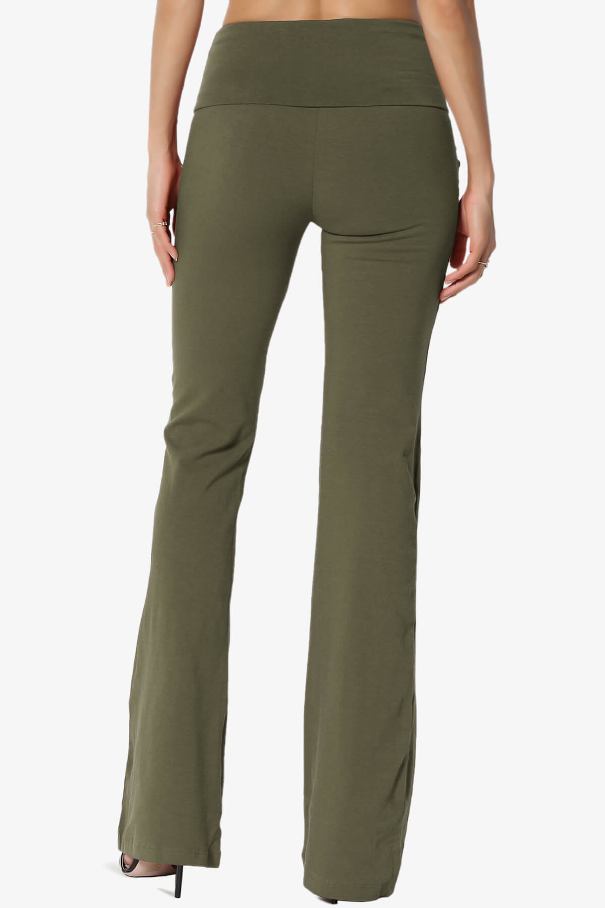 Sara Foldover Waist Yoga Pants OLIVE_2