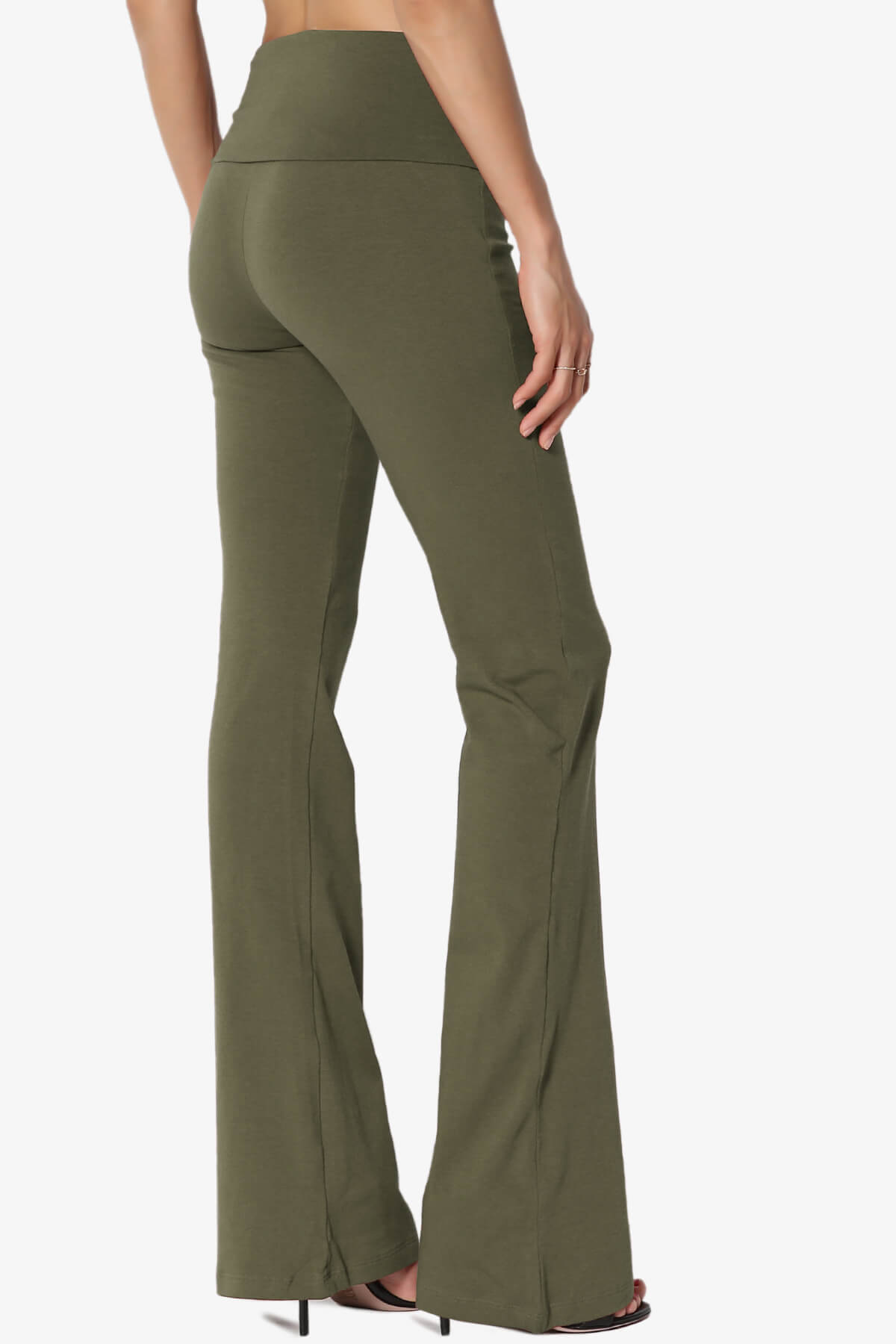 Sara Foldover Waist Yoga Pants OLIVE_4