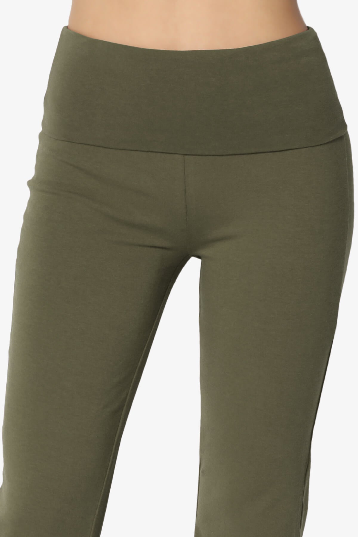 Sara Foldover Waist Yoga Pants OLIVE_5