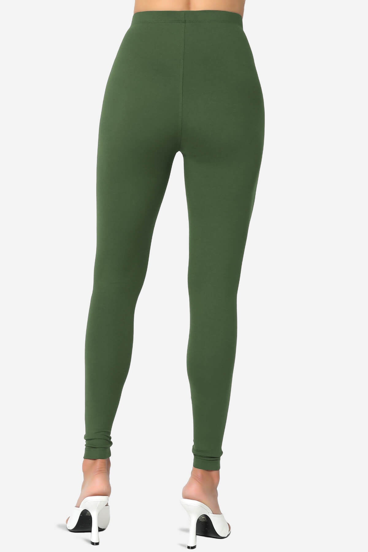 Slimmer Super Soft Comfort Ankle Leggings ARMY GREEN_2