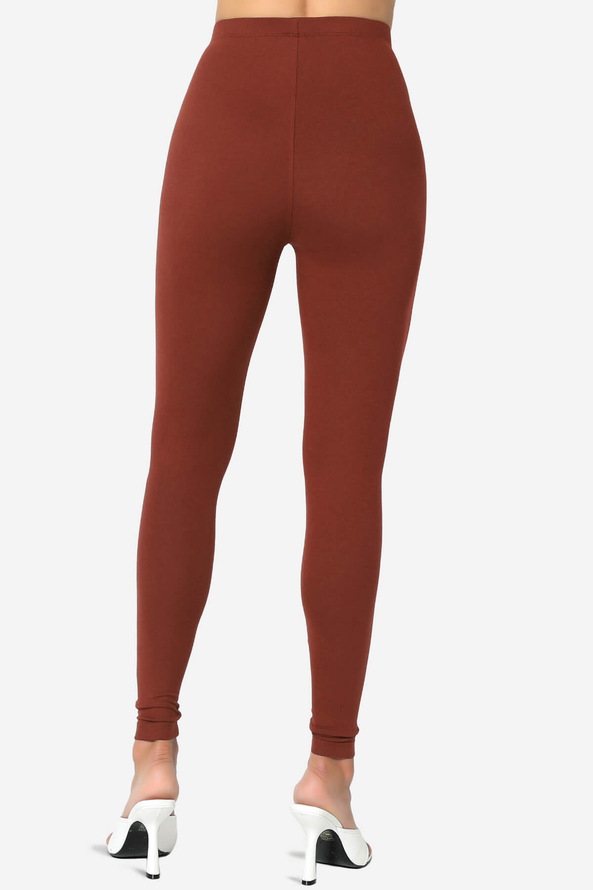 Slimmer Super Soft Comfort Ankle Leggings BRICK_2