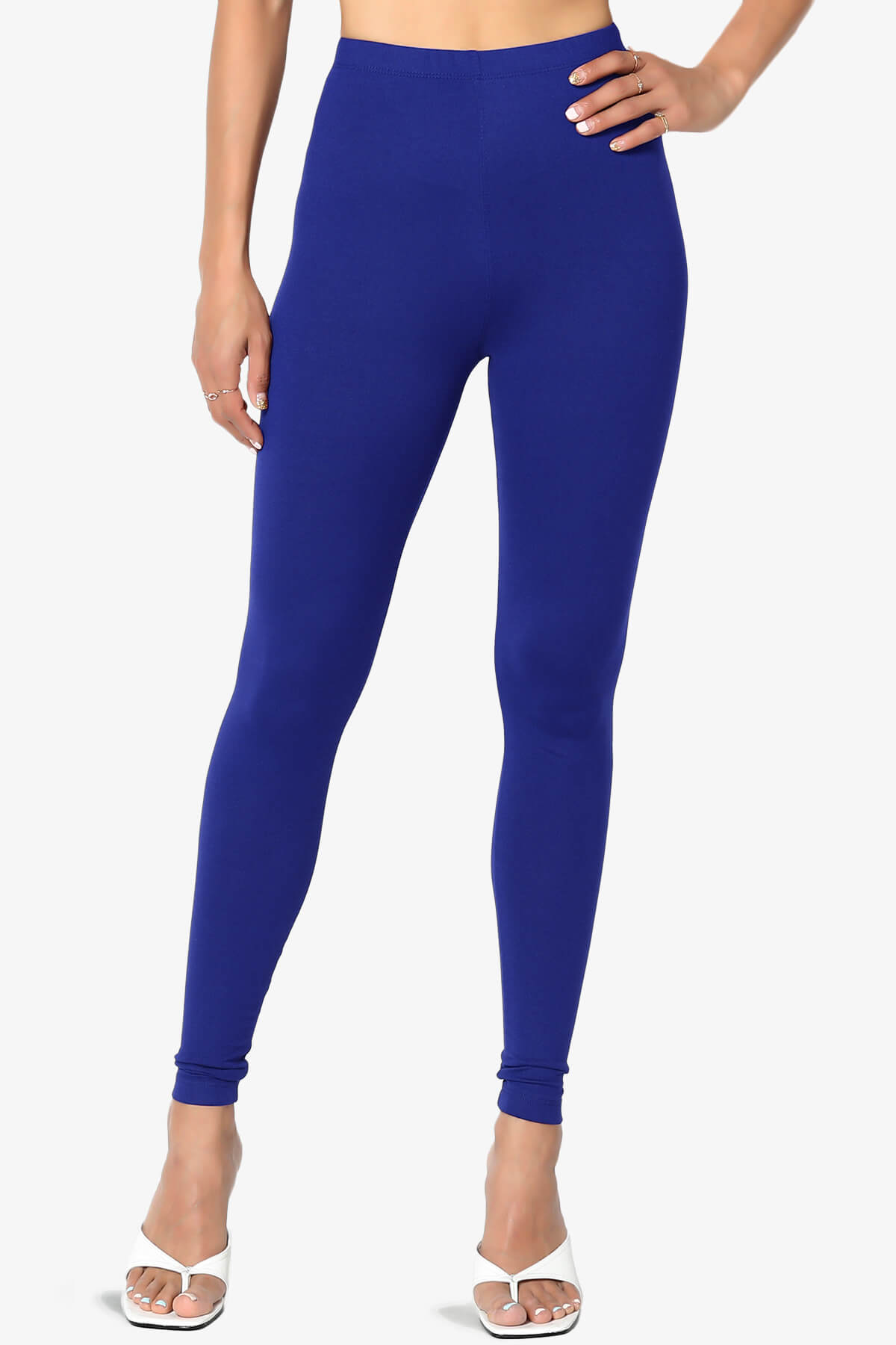 Slimmer Super Soft Comfort Ankle Leggings BRIGHT BLUE_1