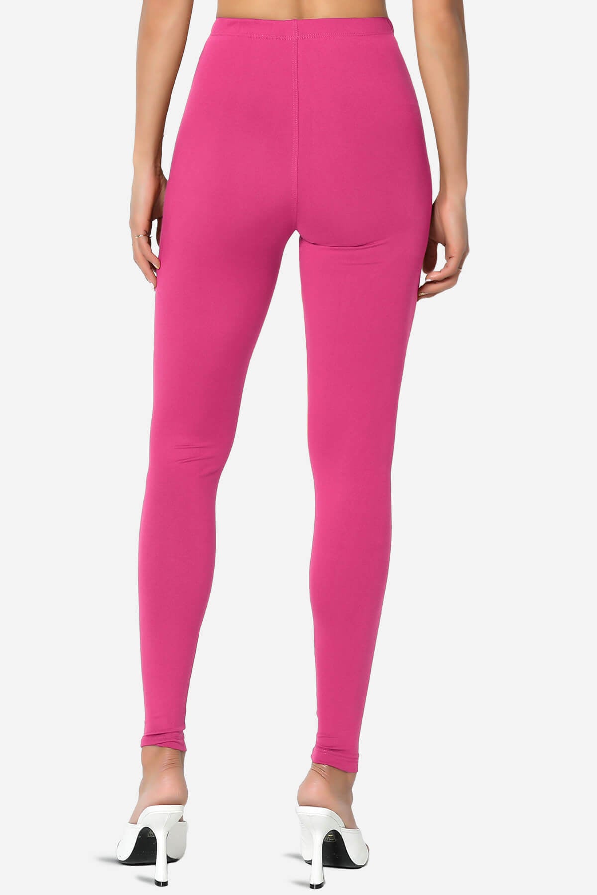 Slimmer Super Soft Comfort Ankle Leggings HOT PINK_2