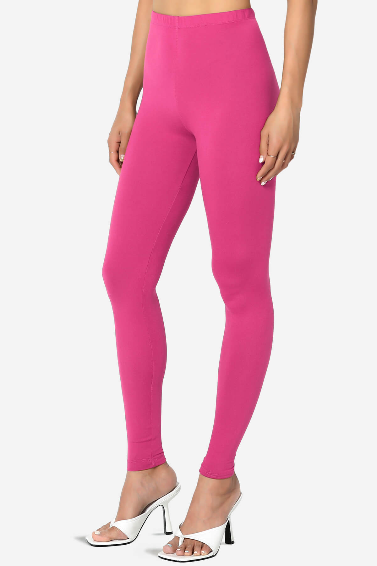 Slimmer Super Soft Comfort Ankle Leggings HOT PINK_3