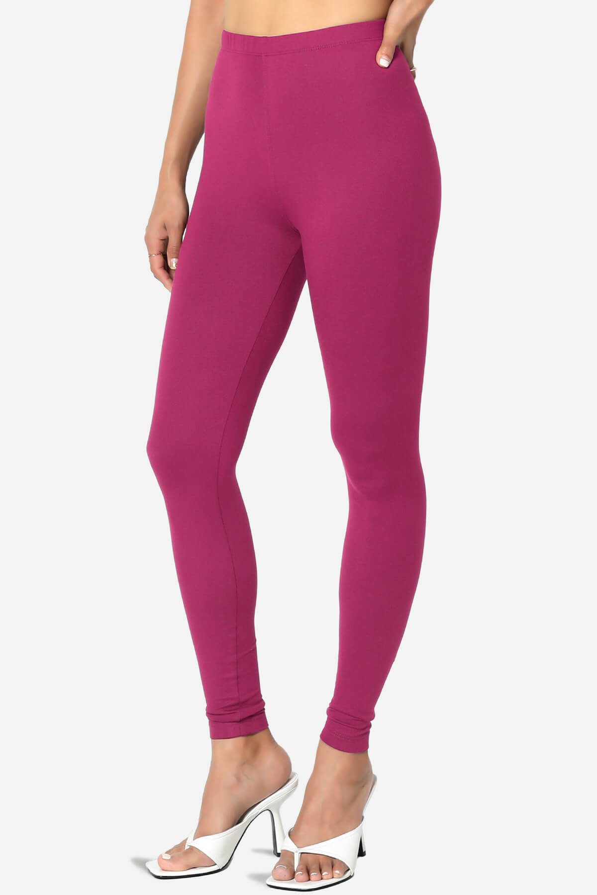 Slimmer Super Soft Comfort Ankle Leggings MAGENTA_3