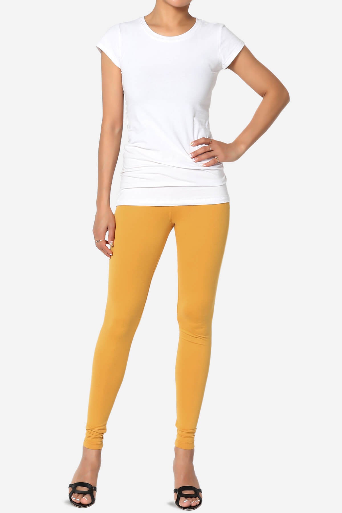 Slimmer Super Soft Comfort Ankle Leggings MUSTARD_6
