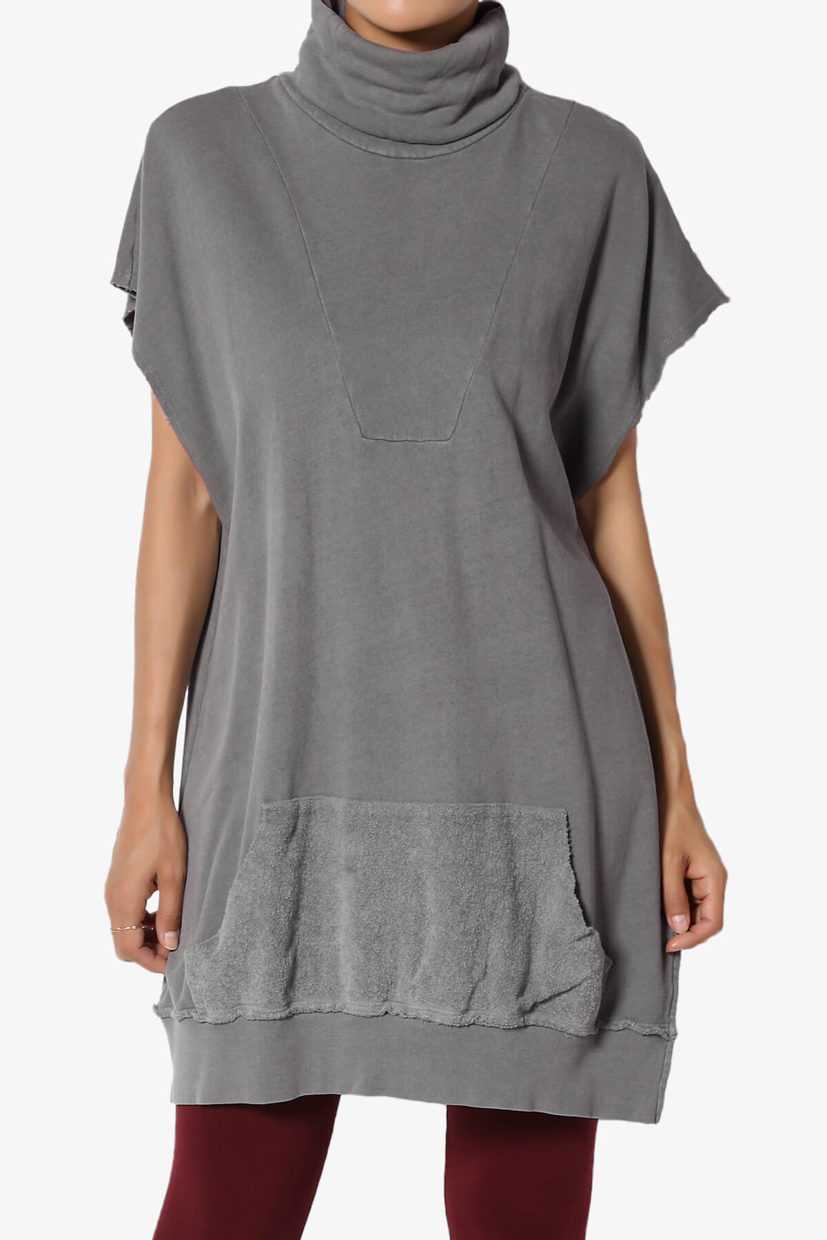 Cassidee French Terry Turtle Neck Tunic Vest