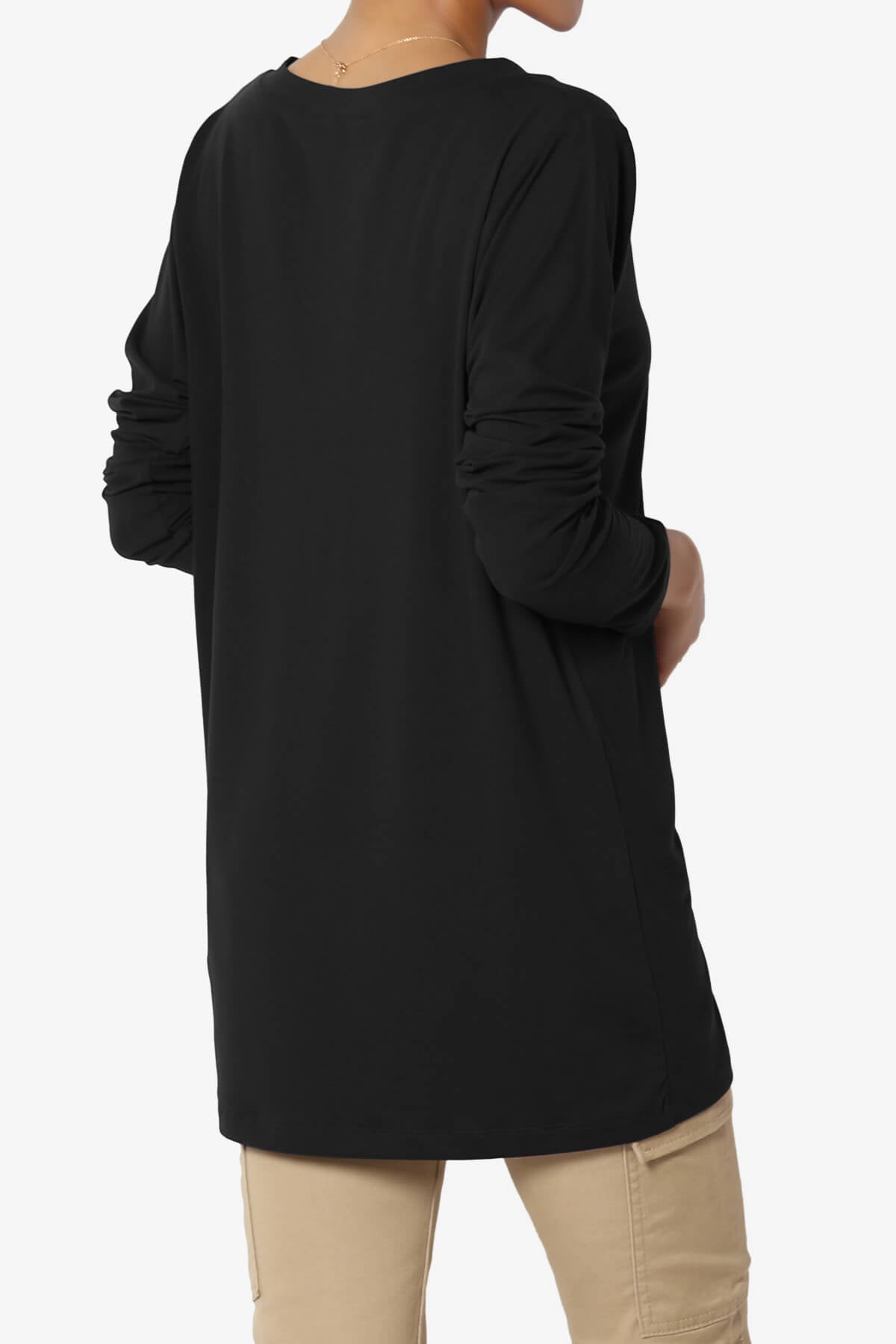 Susan Ultra Soft Chest Pocket Loose Fit T-Shirt BLACK_4