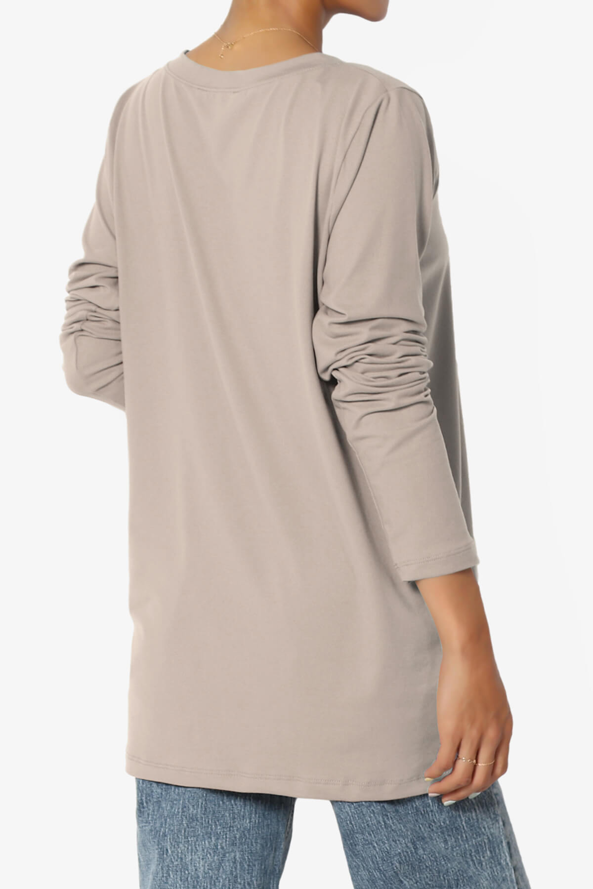 Susan Ultra Soft Chest Pocket Loose Fit T-Shirt LIGHT MOCHA_4