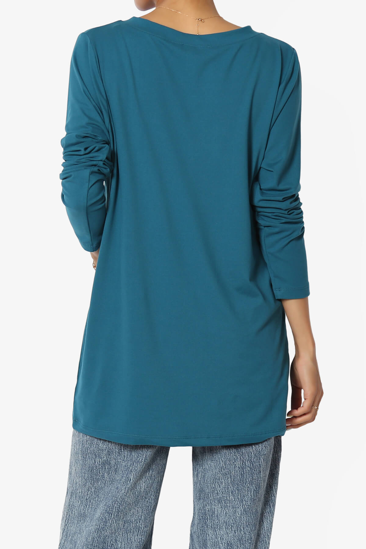 Susan Ultra Soft Chest Pocket Loose Fit T-Shirt TEAL_2