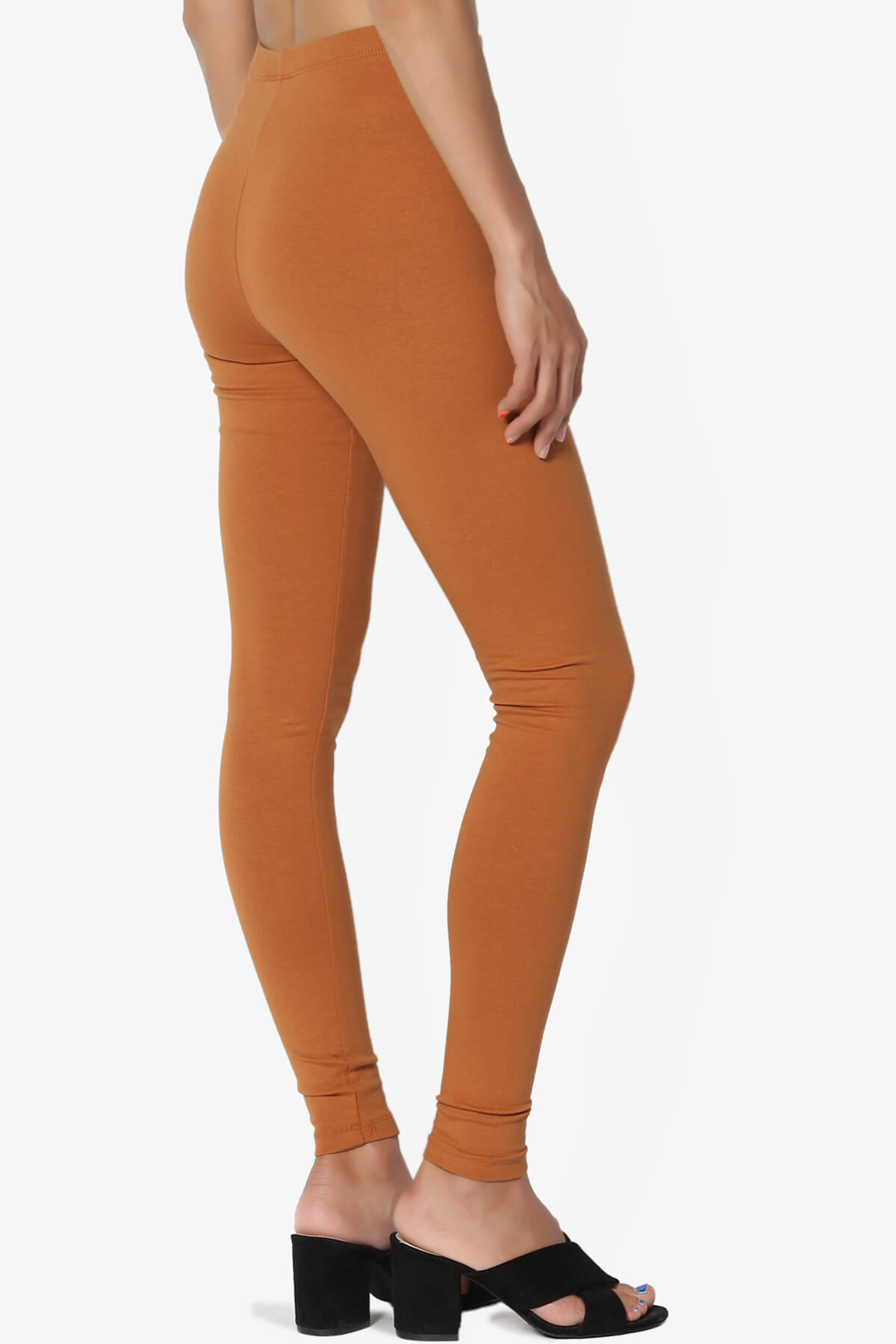 Thalia Cotton Jersey Ankle Leggings ALMOND_4