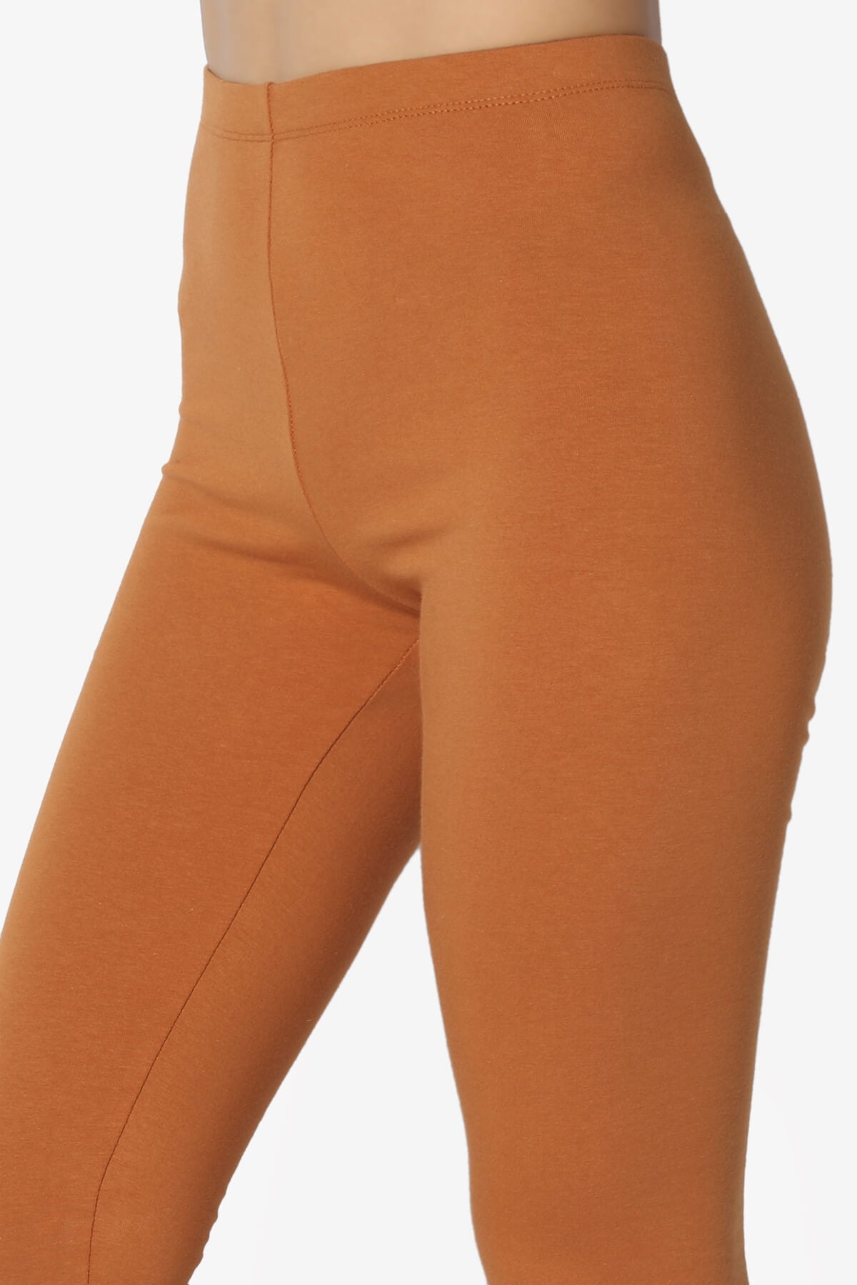 Thalia Cotton Jersey Ankle Leggings ALMOND_5