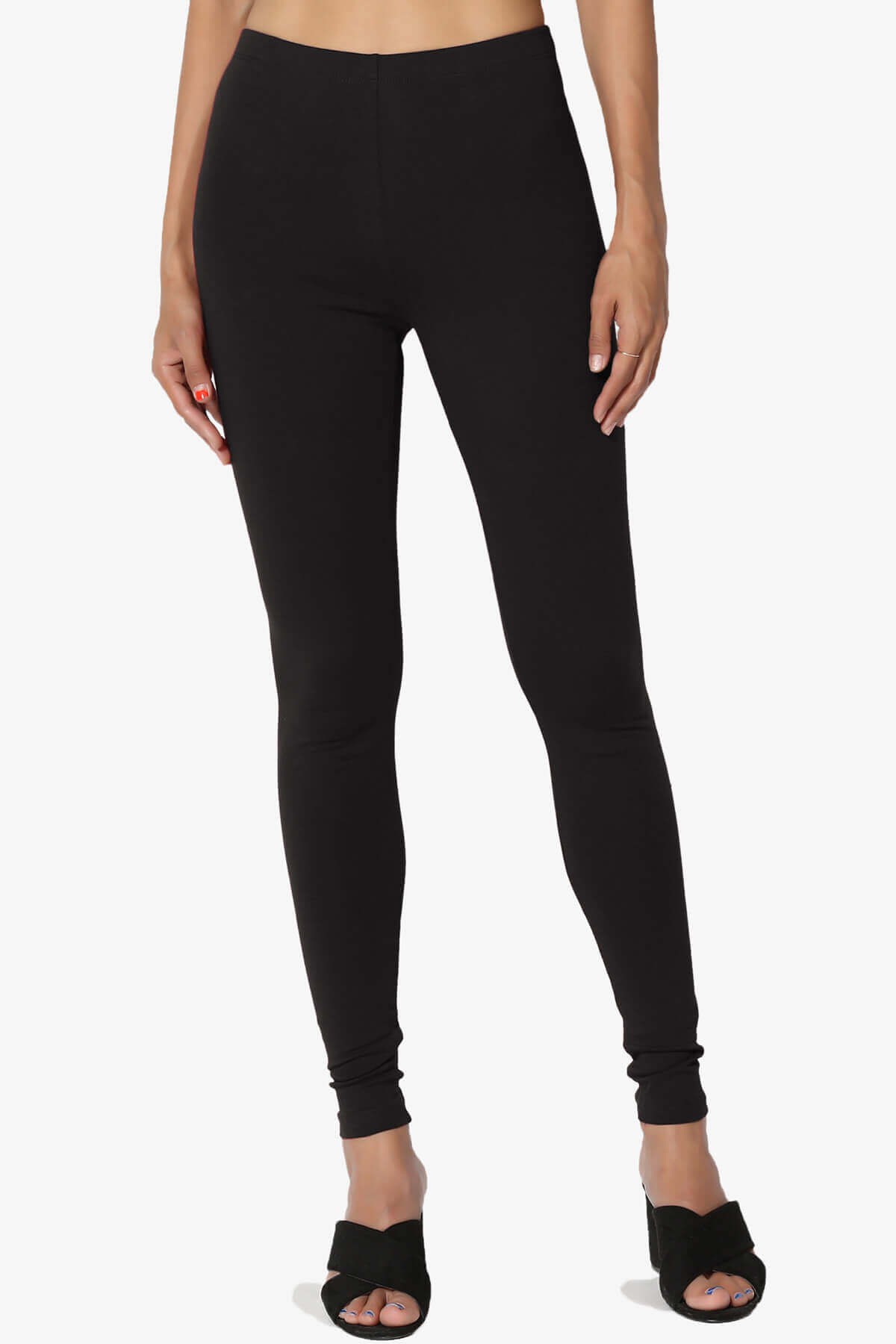 Thalia Cotton Jersey Ankle Leggings BLACK_1