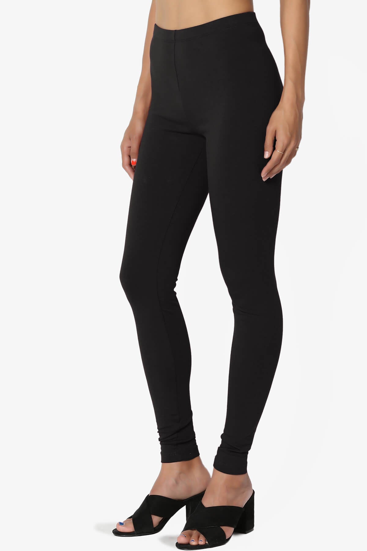 Thalia Cotton Jersey Ankle Leggings BLACK_3