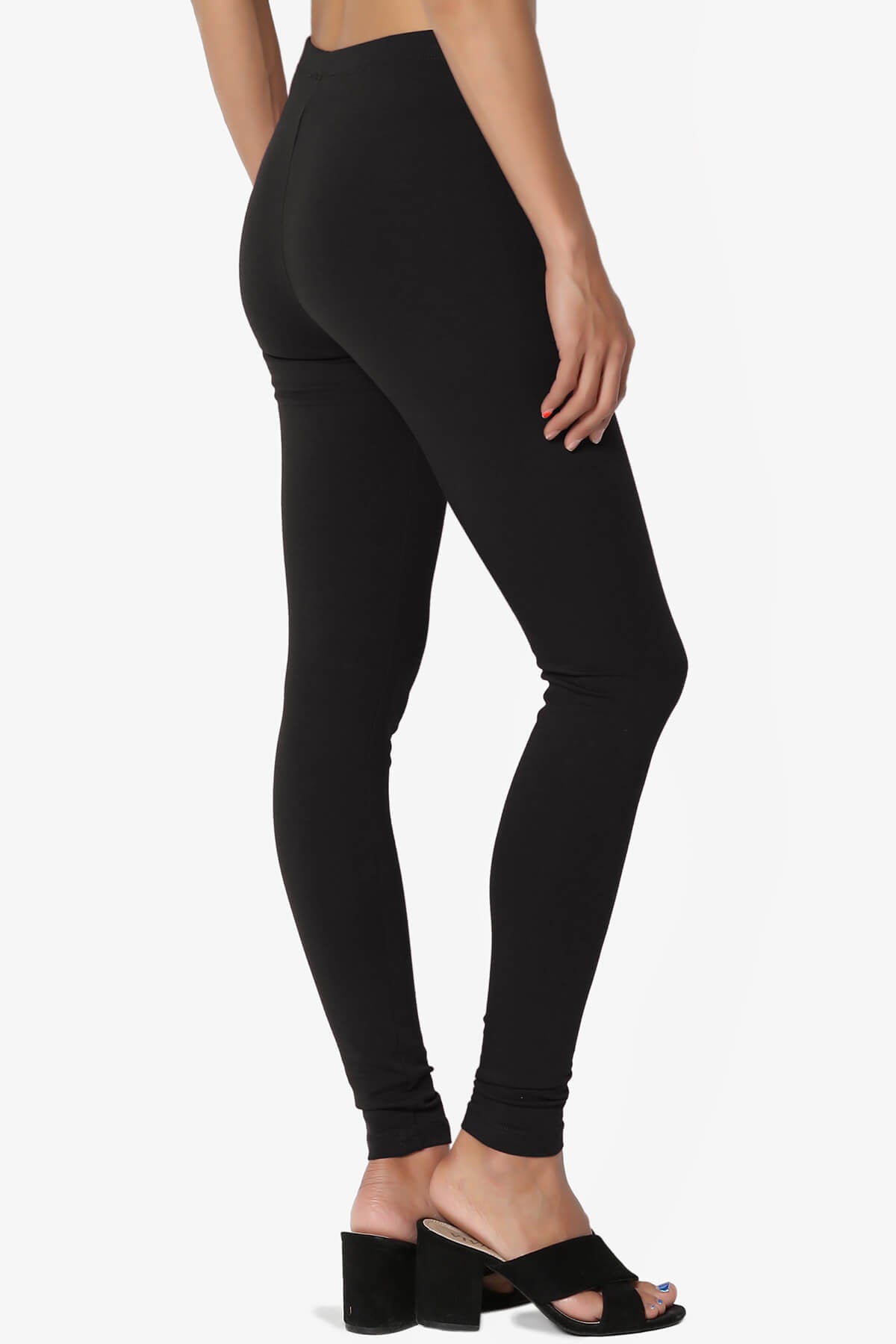 Thalia Cotton Jersey Ankle Leggings BLACK_4
