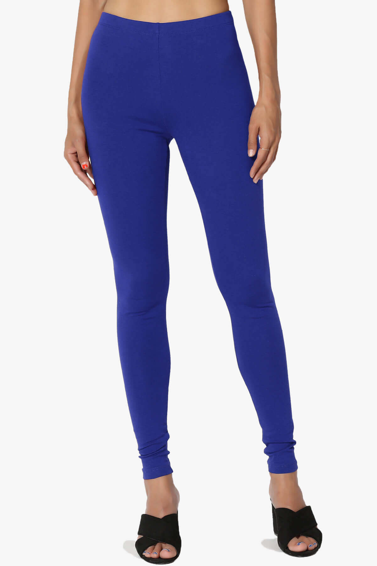 Thalia Cotton Jersey Ankle Leggings BRIGHT BLUE_1