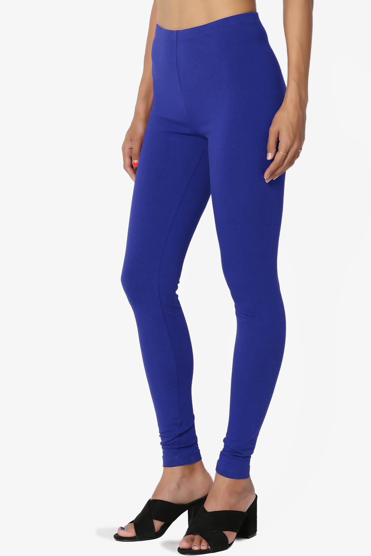 Thalia Cotton Jersey Ankle Leggings BRIGHT BLUE_3