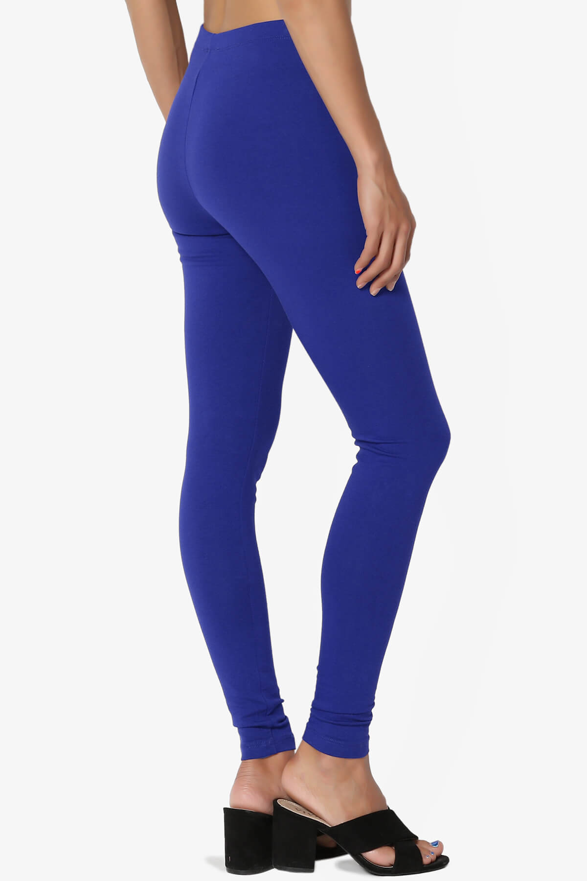 Thalia Cotton Jersey Ankle Leggings BRIGHT BLUE_4