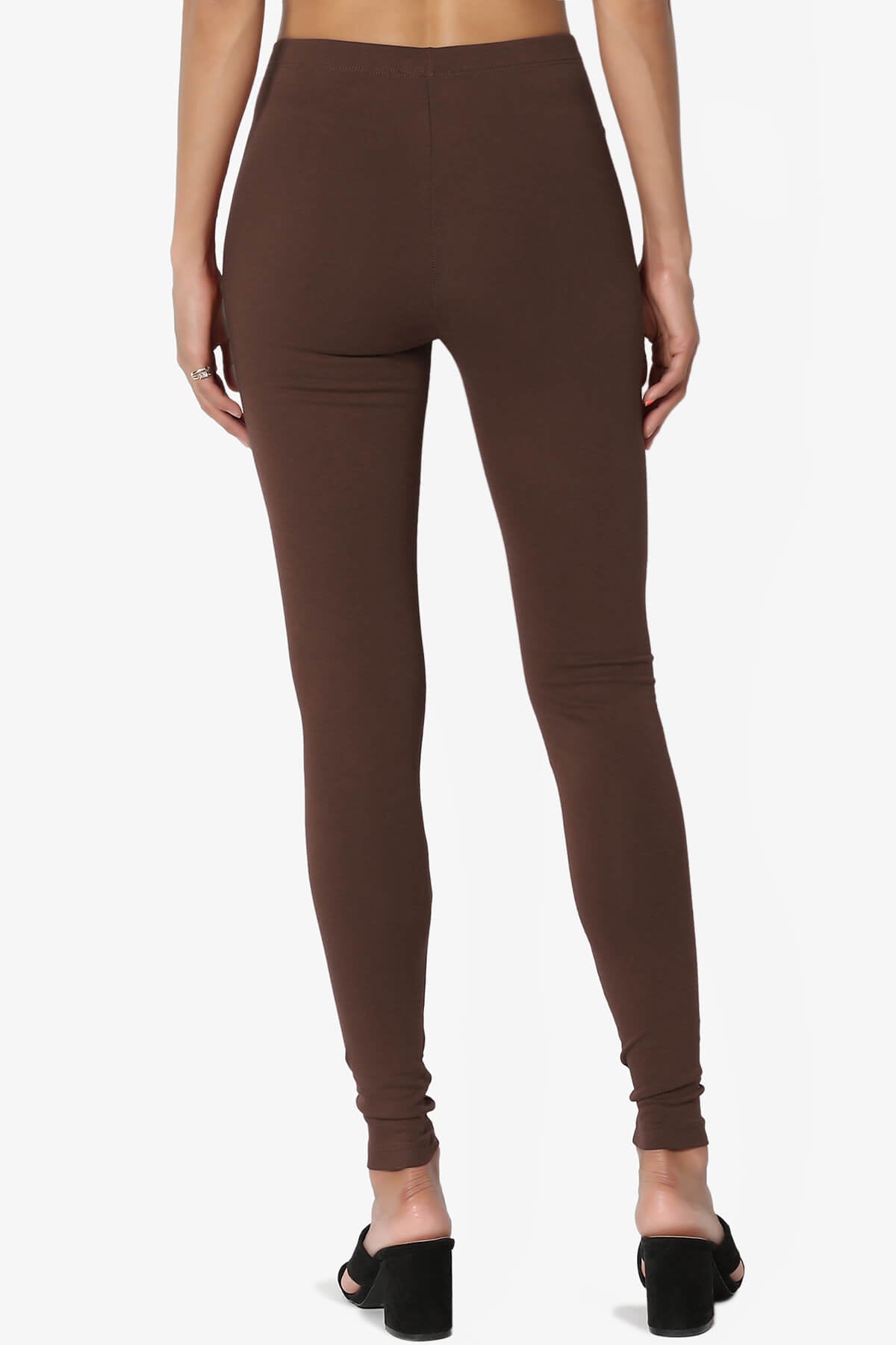 Thalia Cotton Jersey Ankle Leggings BROWN_2
