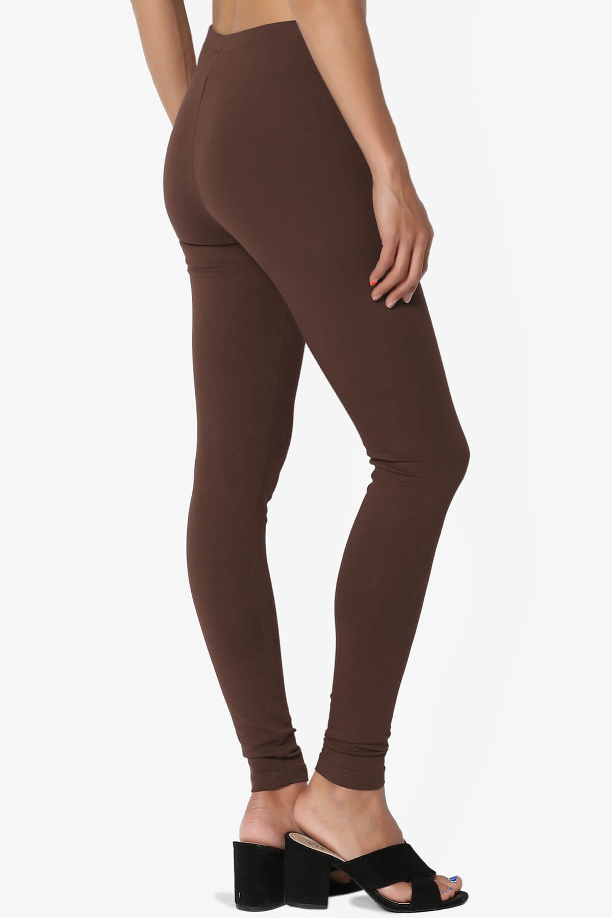 Thalia Cotton Jersey Ankle Leggings BROWN_4