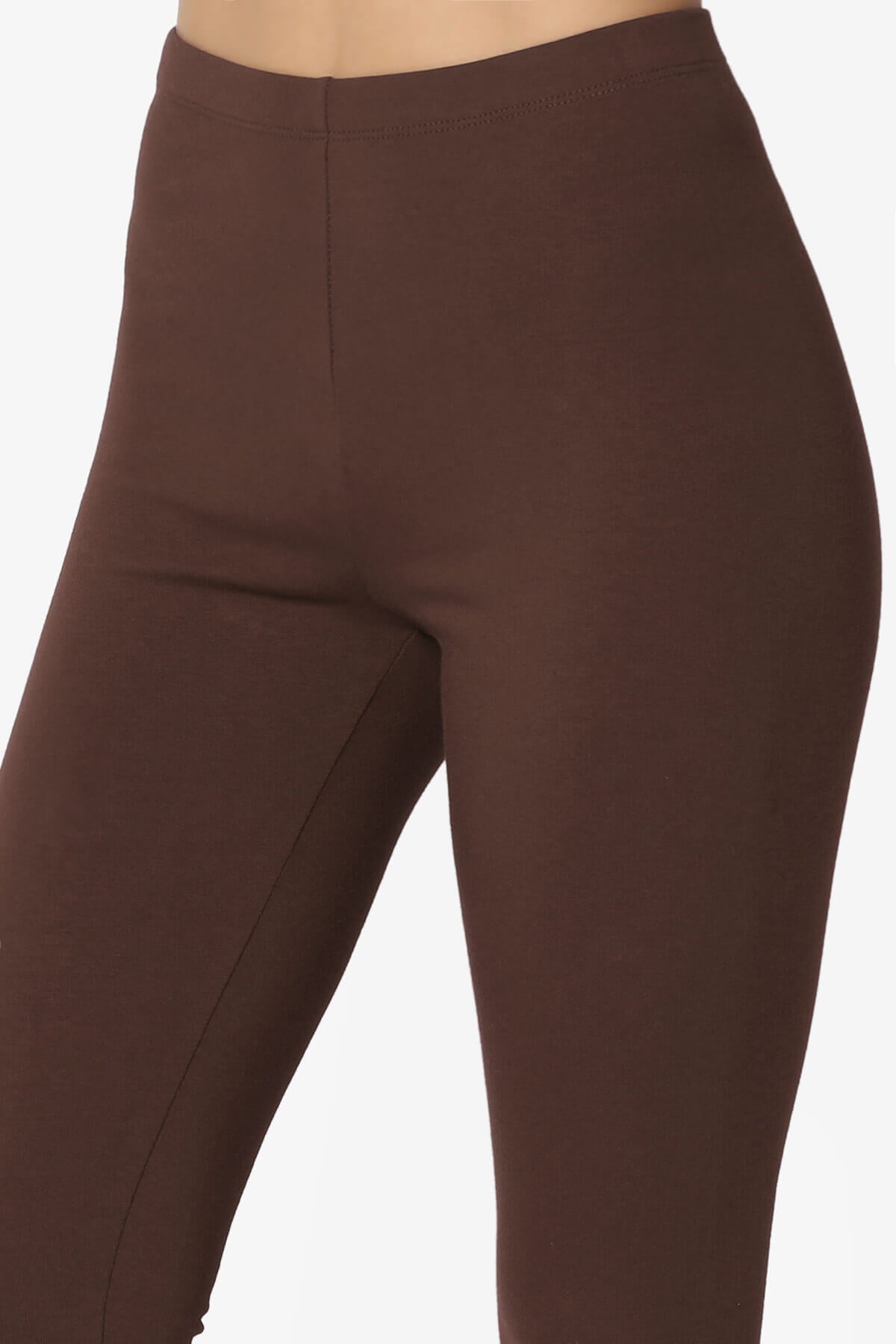 Thalia Cotton Jersey Ankle Leggings BROWN_5