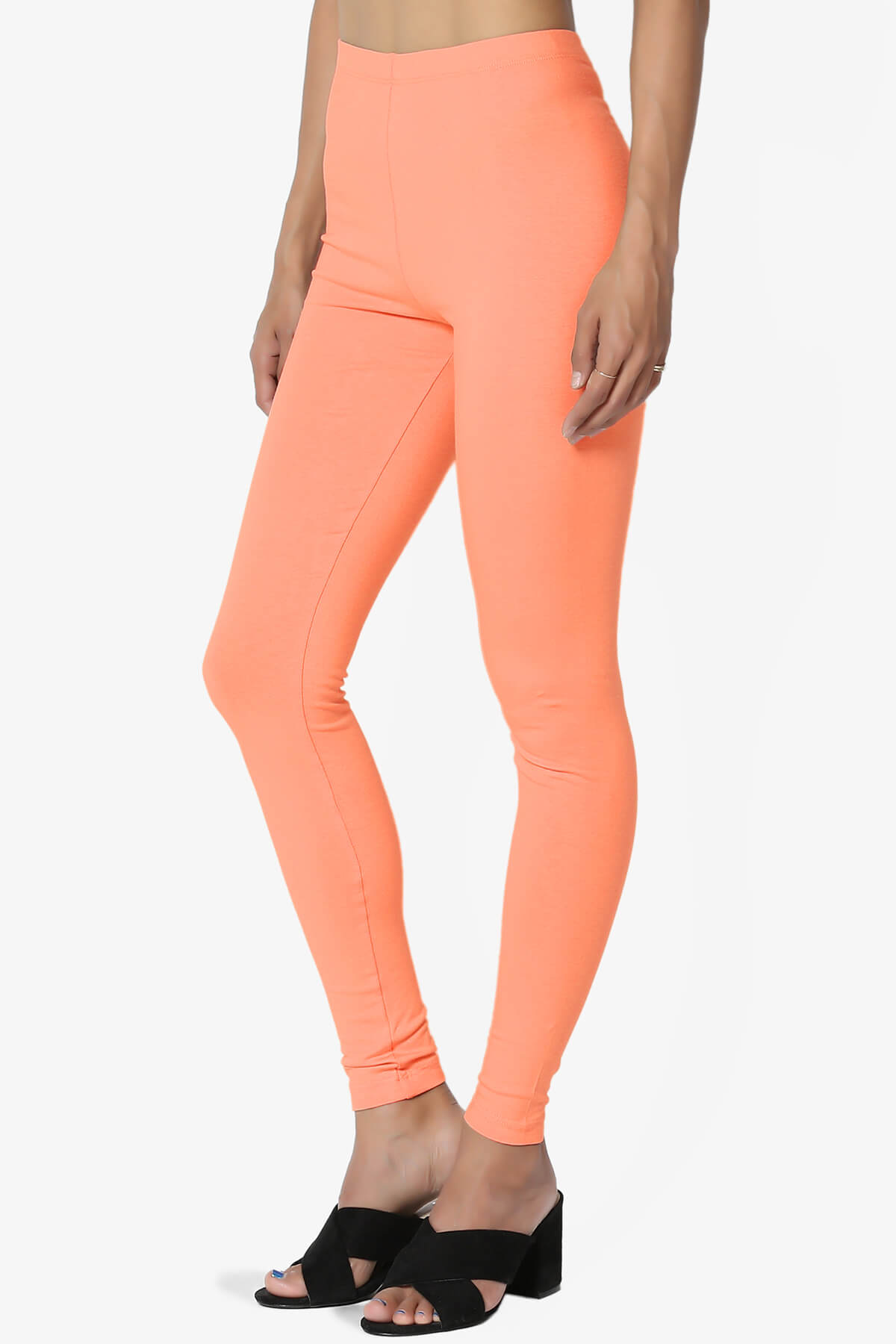 Thalia Cotton Jersey Ankle Leggings CORAL_3