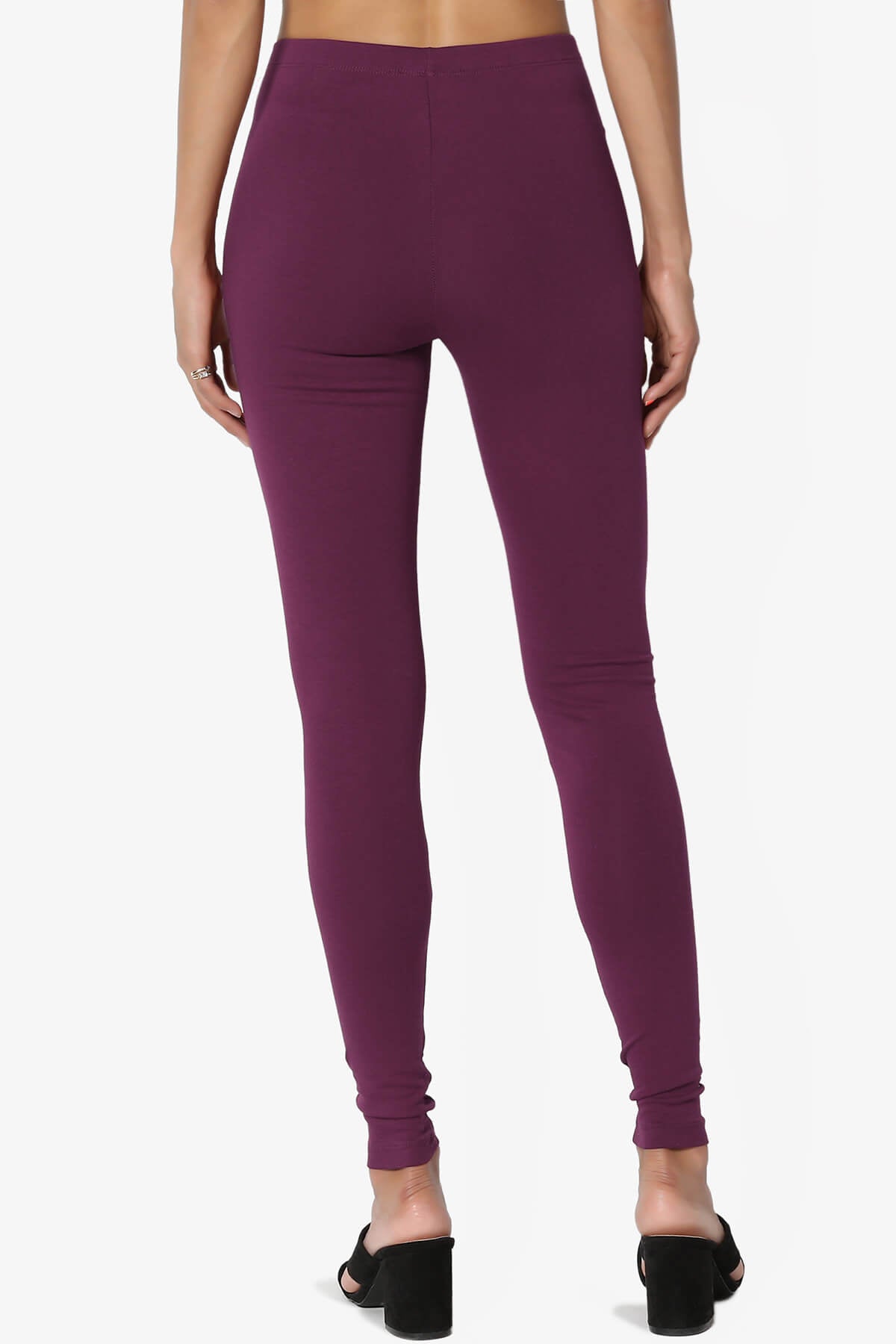 Thalia Cotton Jersey Ankle Leggings DARK PLUM_2