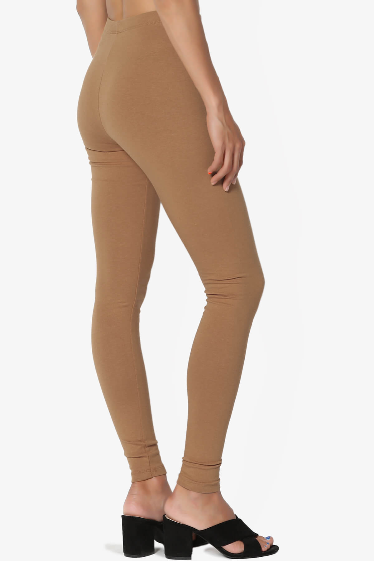 Thalia Cotton Jersey Ankle Leggings DEEP CAMEL_4