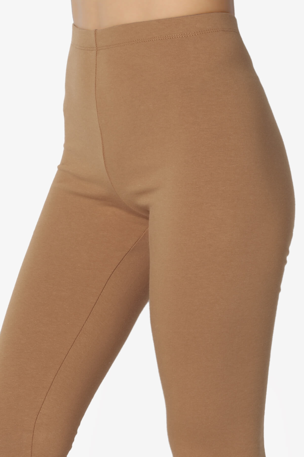 Thalia Cotton Jersey Ankle Leggings DEEP CAMEL_5