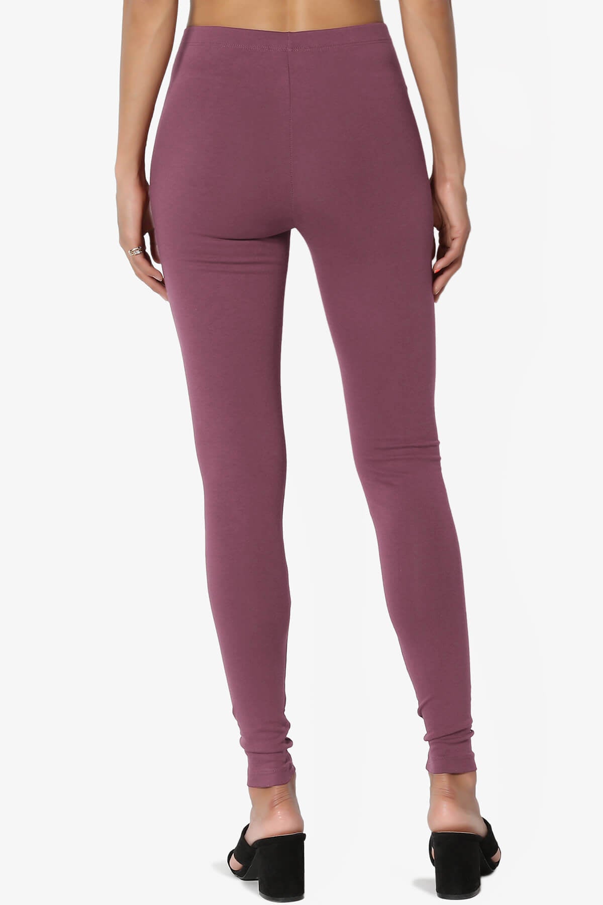 Thalia Cotton Jersey Ankle Leggings DUSTY PLUM_2