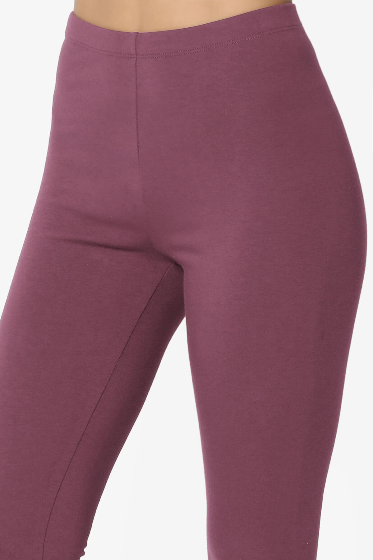 Thalia Cotton Jersey Ankle Leggings DUSTY PLUM_5
