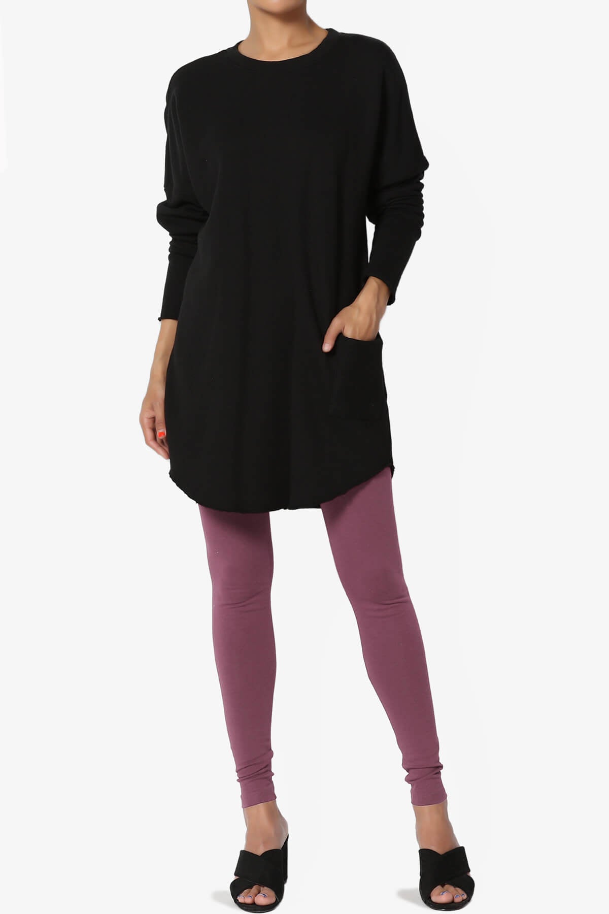 Thalia Cotton Jersey Ankle Leggings DUSTY PLUM_6