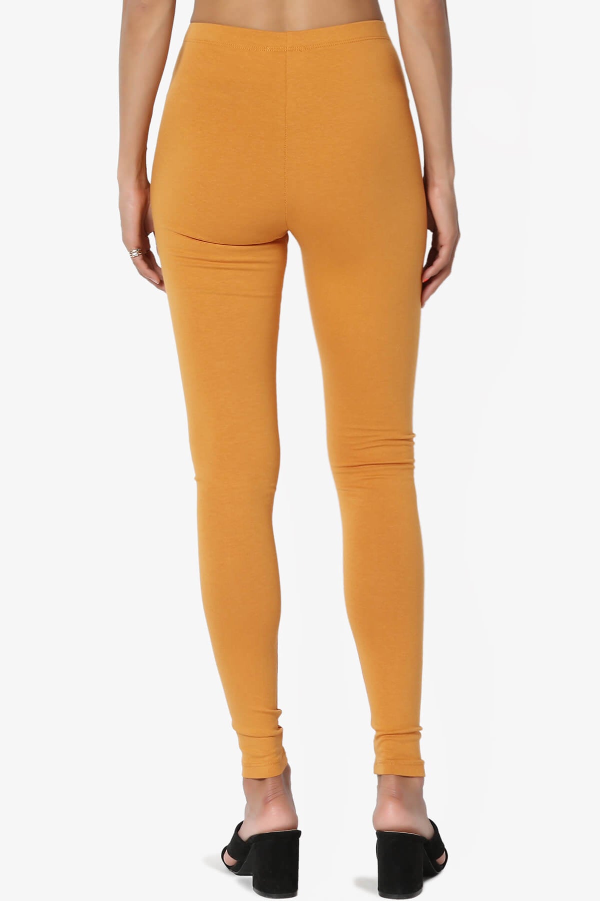 Thalia Cotton Jersey Ankle Leggings GOLDEN MUSTARD_2