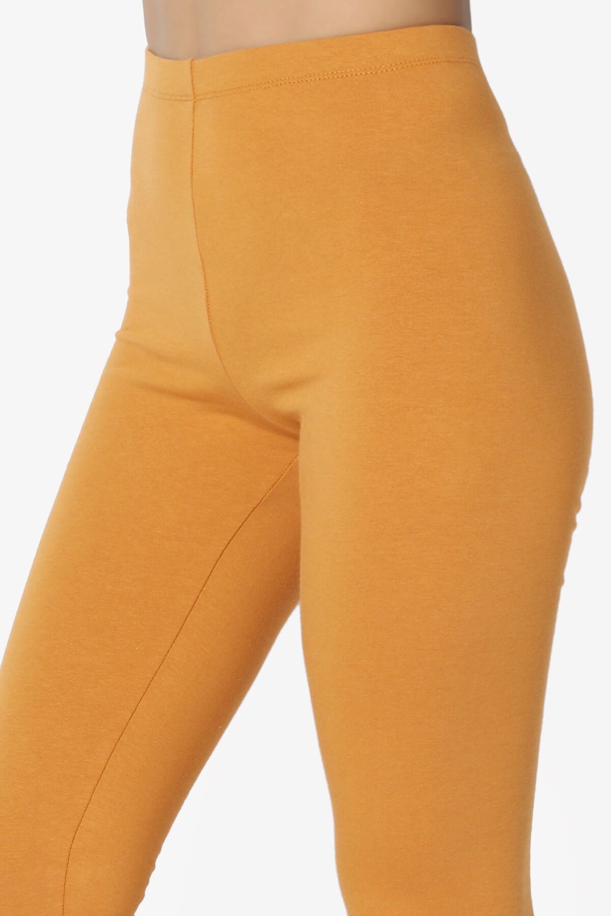 Thalia Cotton Jersey Ankle Leggings GOLDEN MUSTARD_5