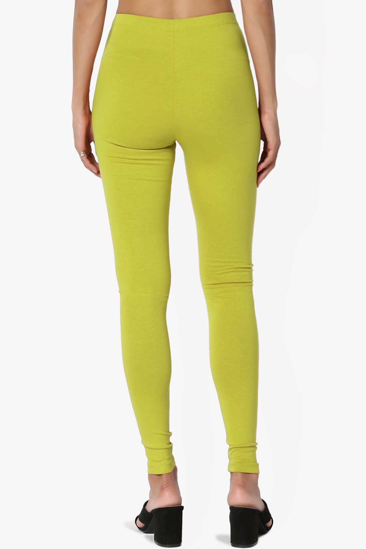 Thalia Cotton Jersey Ankle Leggings GOLDEN WASABI_2