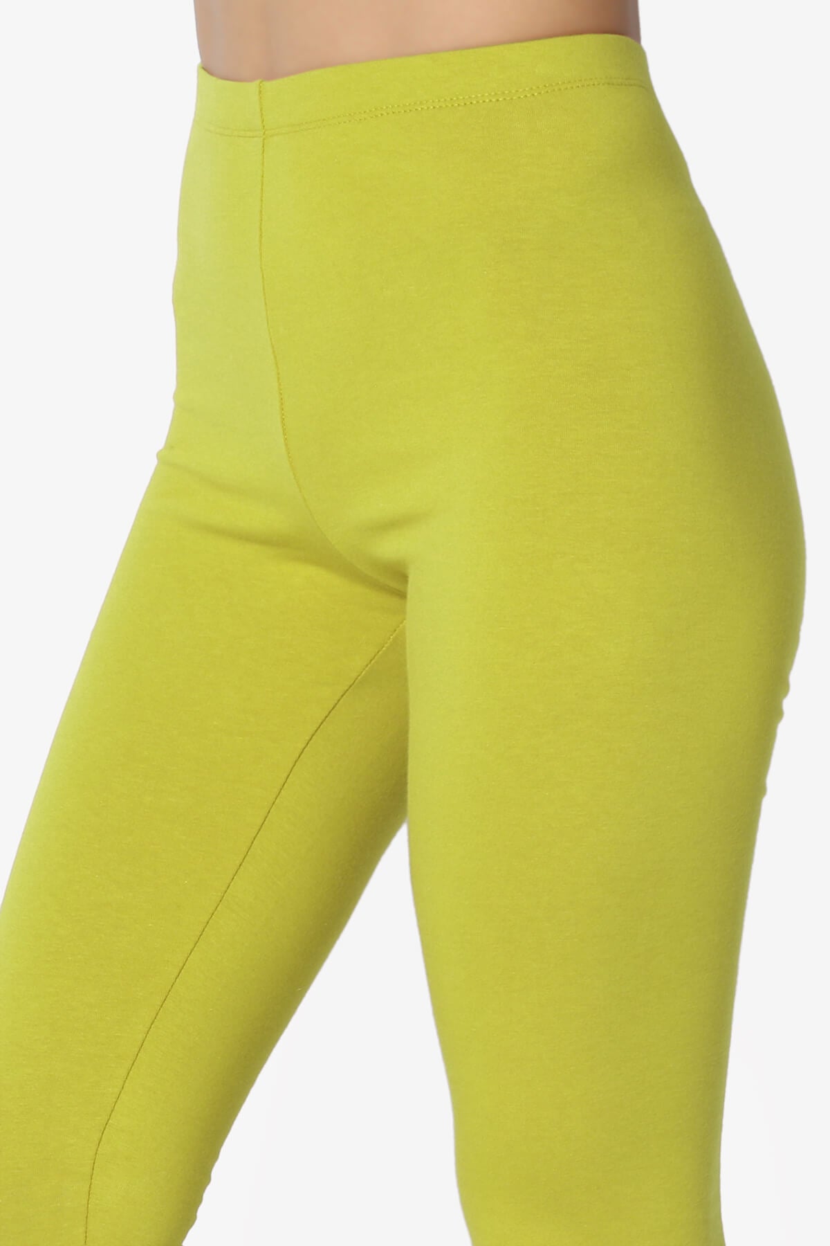 Thalia Cotton Jersey Ankle Leggings GOLDEN WASABI_5