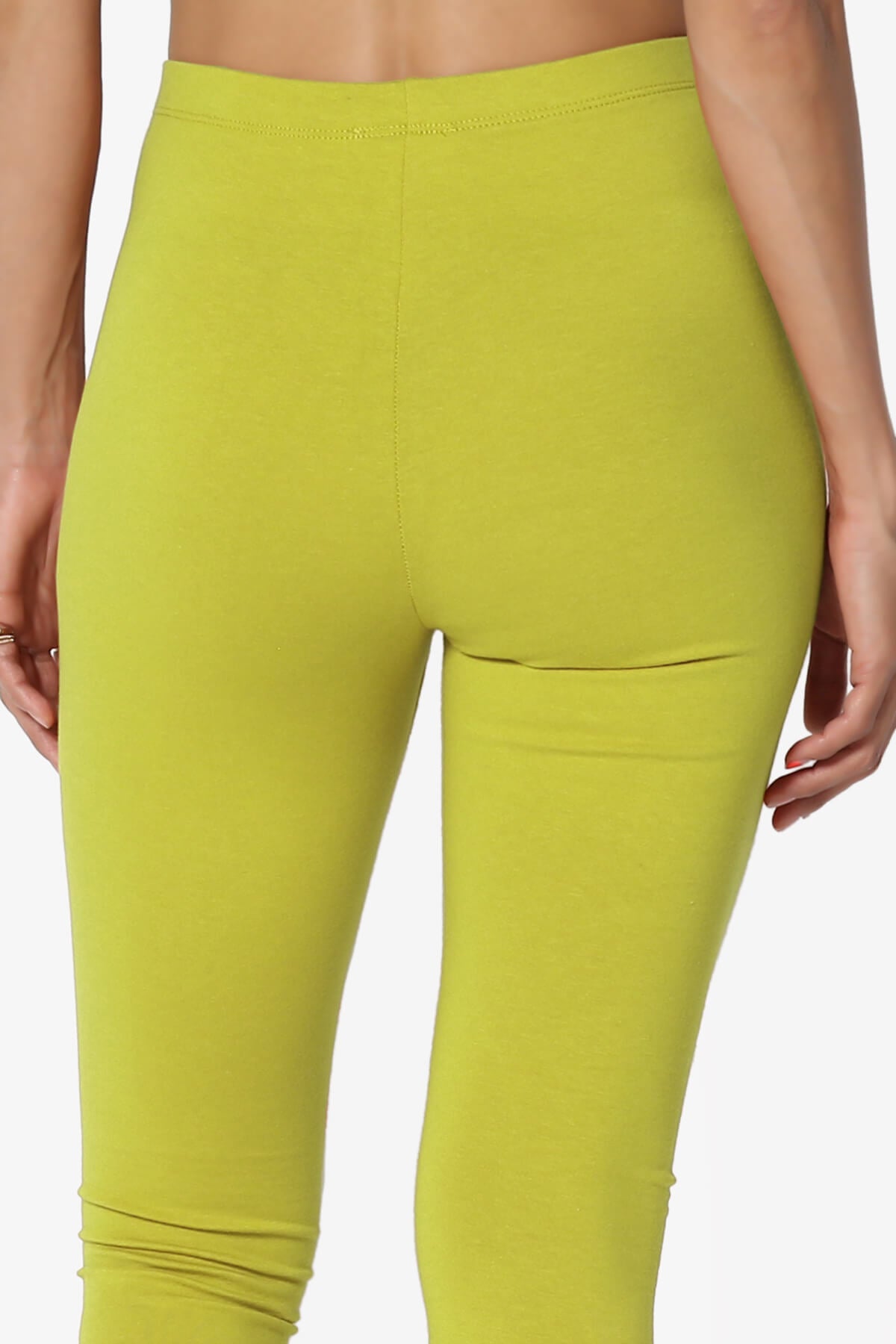 Thalia Cotton Jersey Ankle Leggings GOLDEN WASABI_6