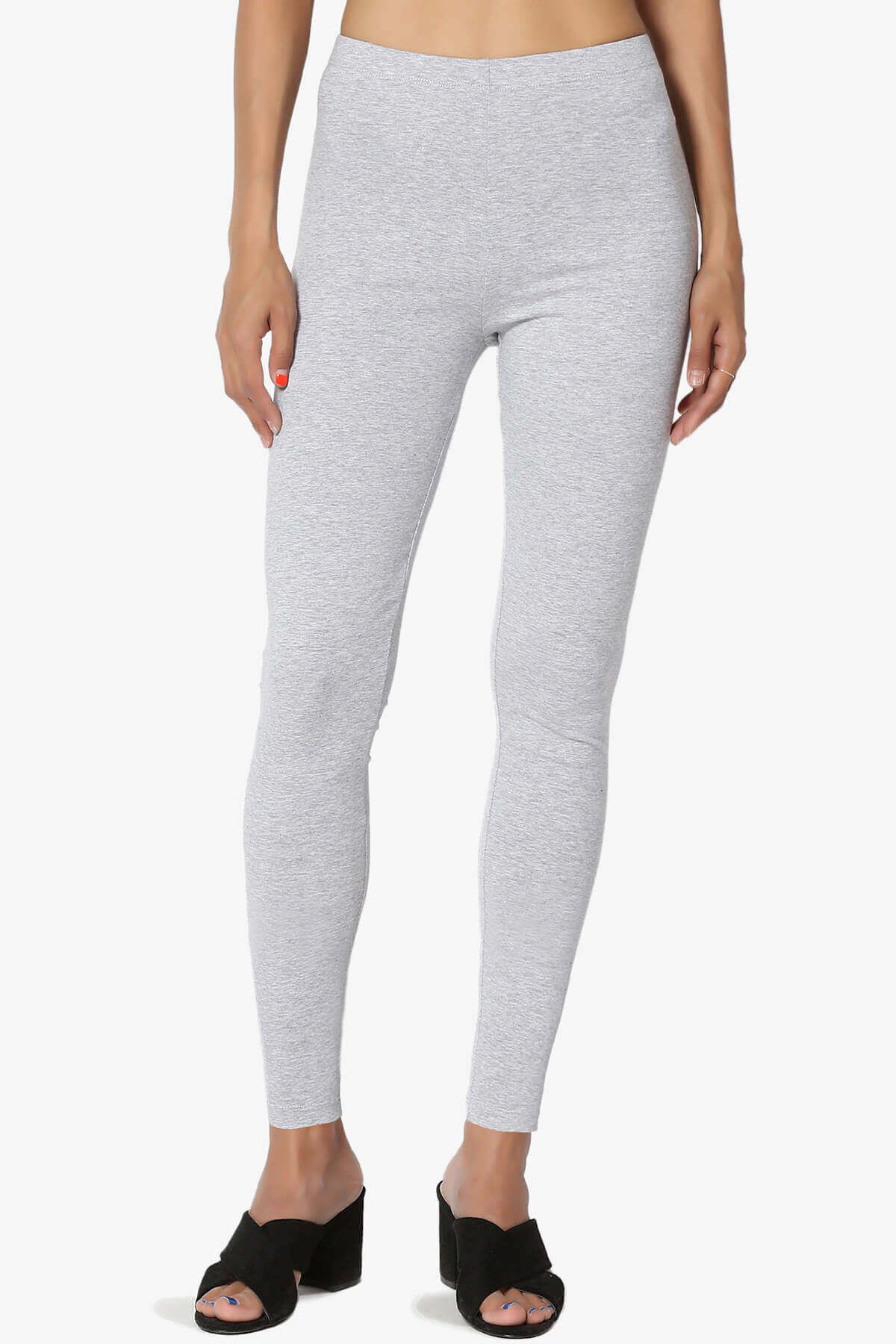 Thalia Cotton Jersey Ankle Leggings HEATHER GREY_1