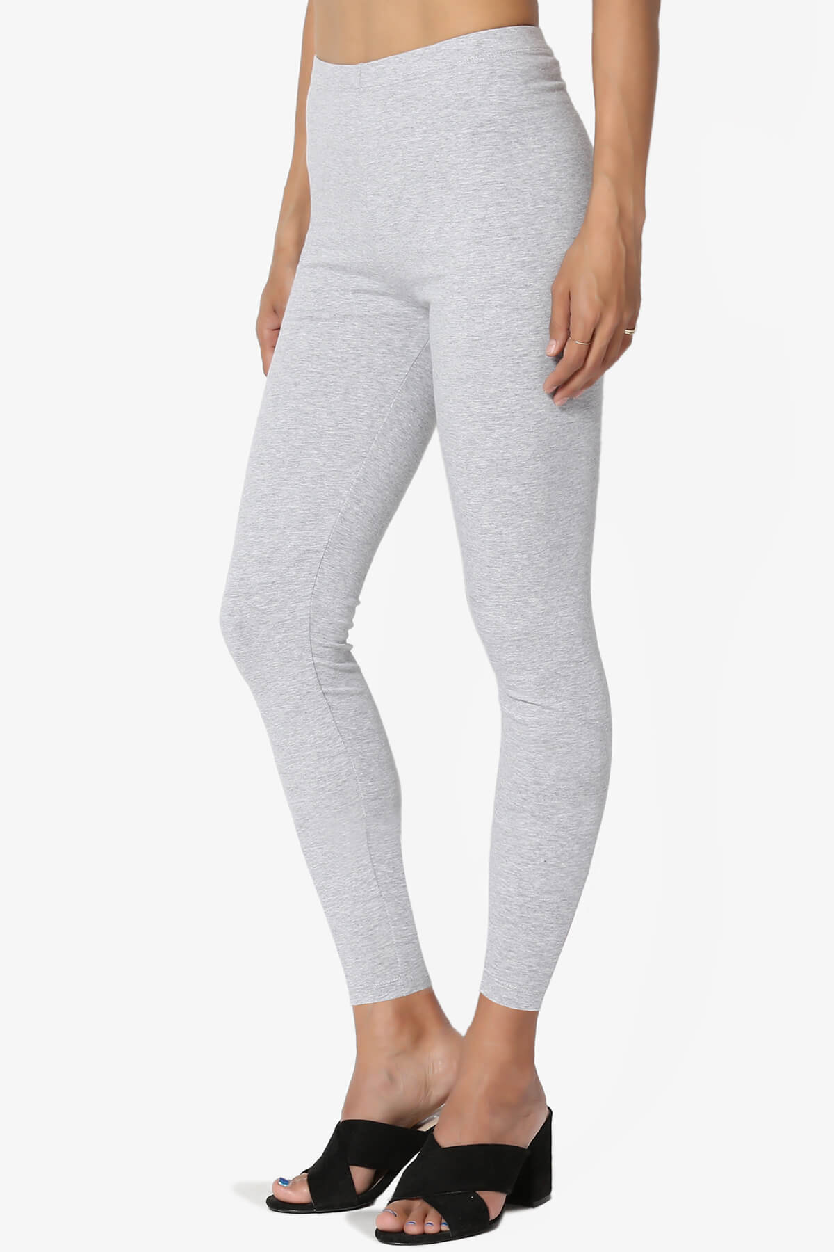 Thalia Cotton Jersey Ankle Leggings HEATHER GREY_3