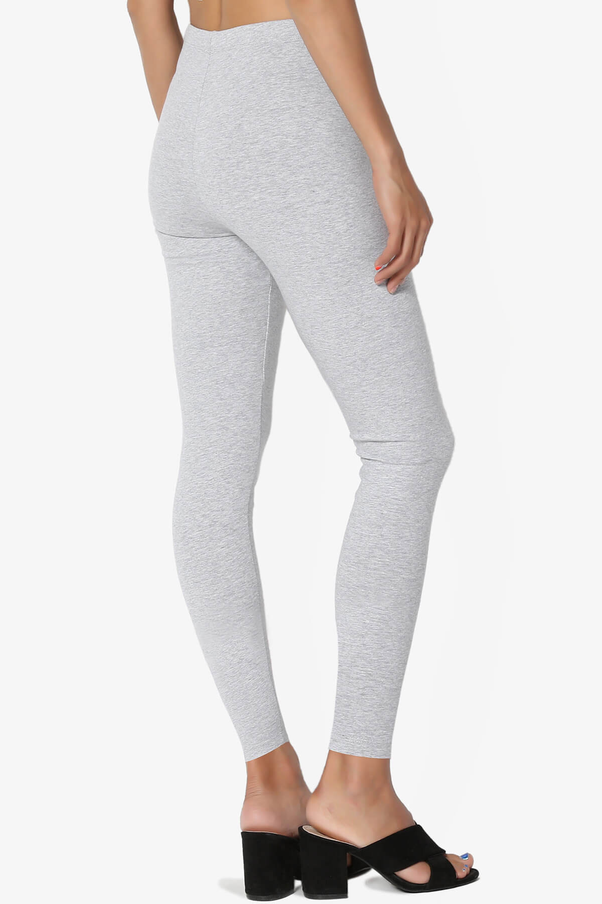 Thalia Cotton Jersey Ankle Leggings HEATHER GREY_4