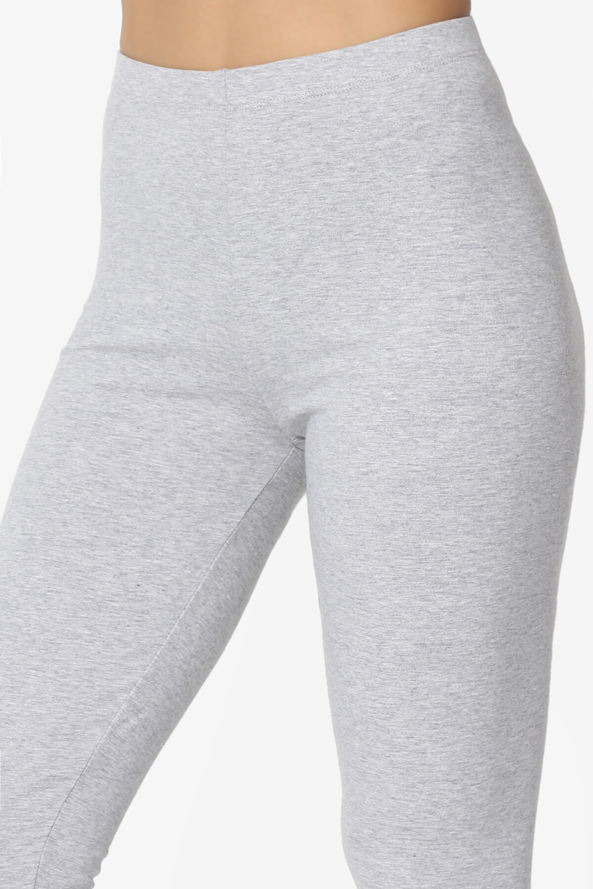 Thalia Cotton Jersey Ankle Leggings HEATHER GREY_5