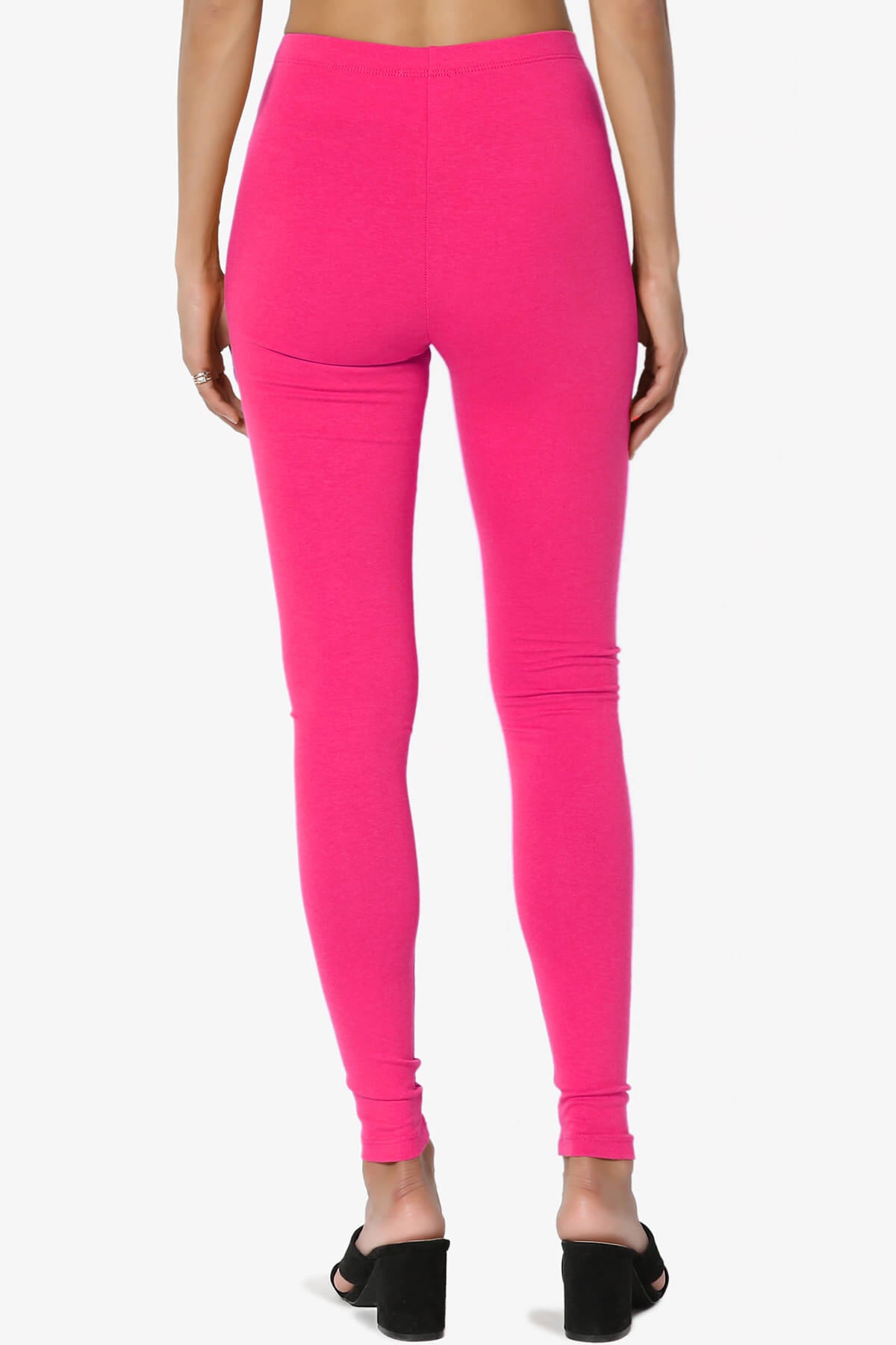 Thalia Cotton Jersey Ankle Leggings HOT PINK_2