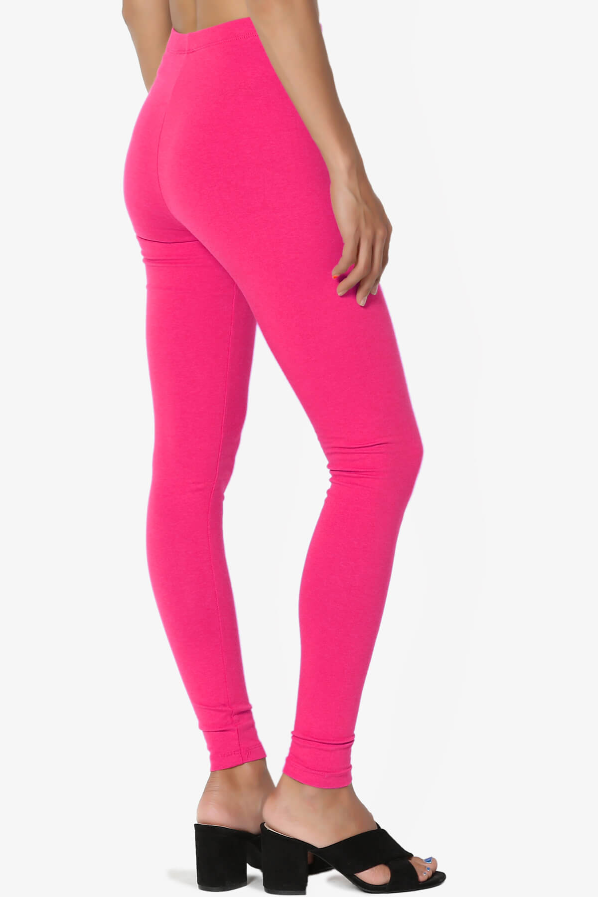 Thalia Cotton Jersey Ankle Leggings HOT PINK_4