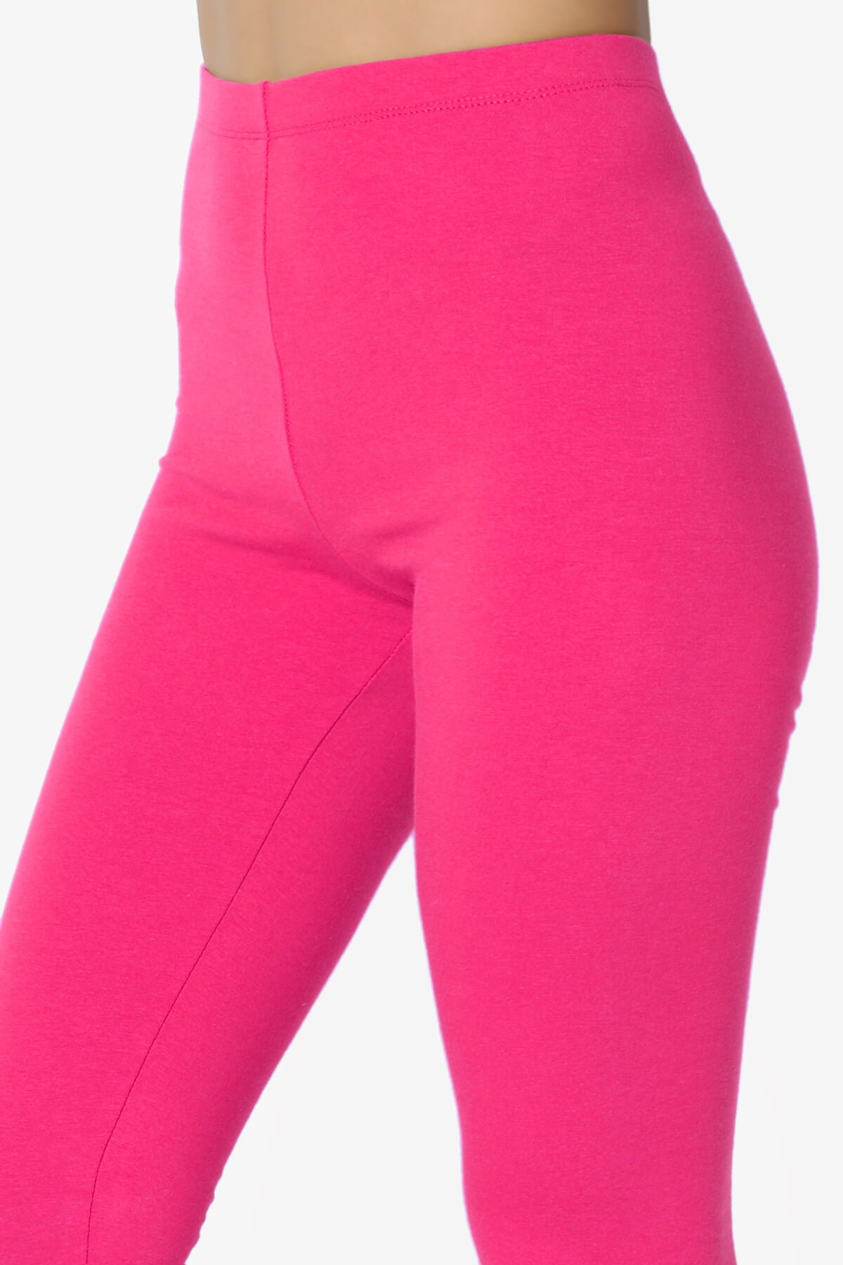 Thalia Cotton Jersey Ankle Leggings HOT PINK_5