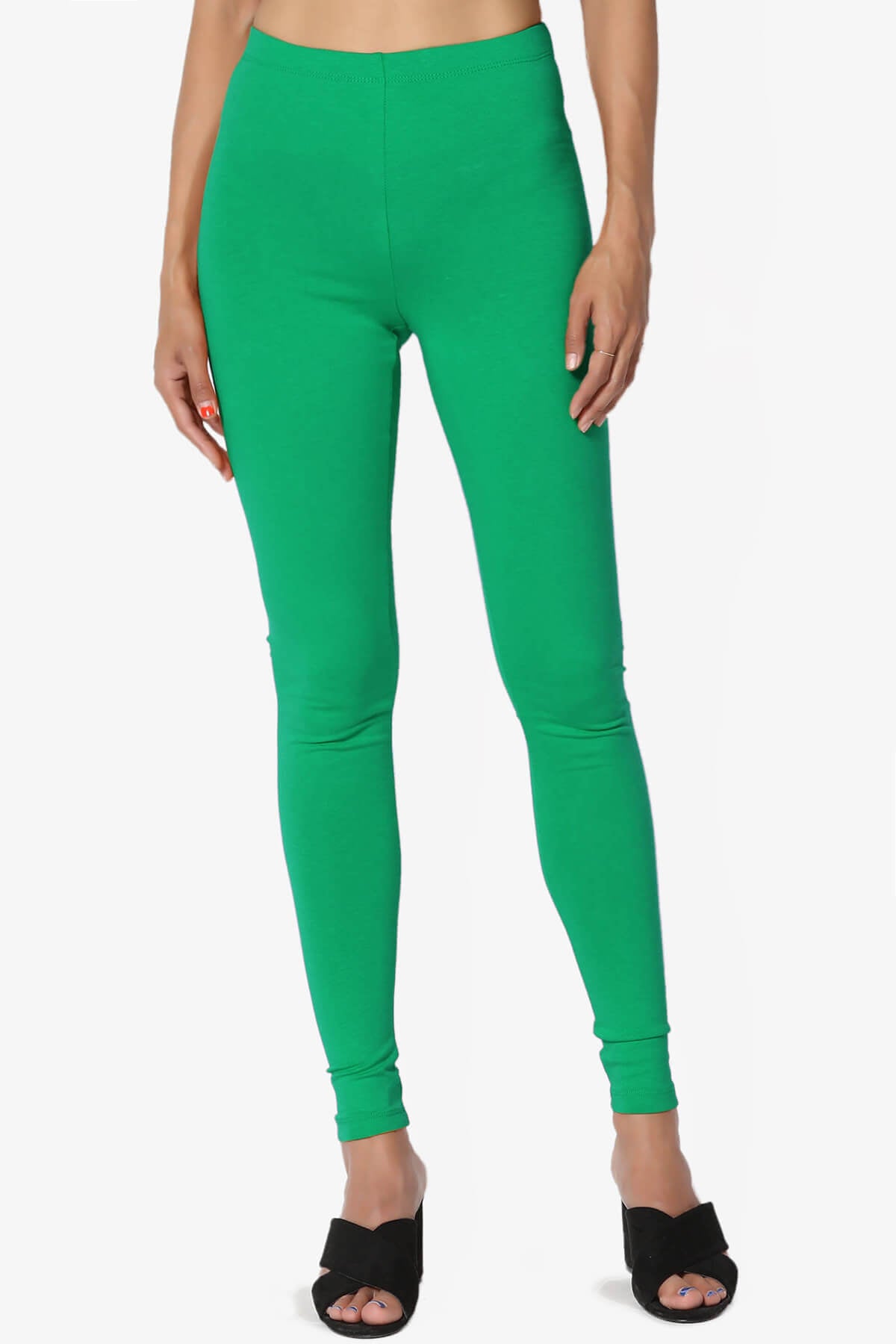 Thalia Cotton Jersey Ankle Leggings KELLY GREEN_1
