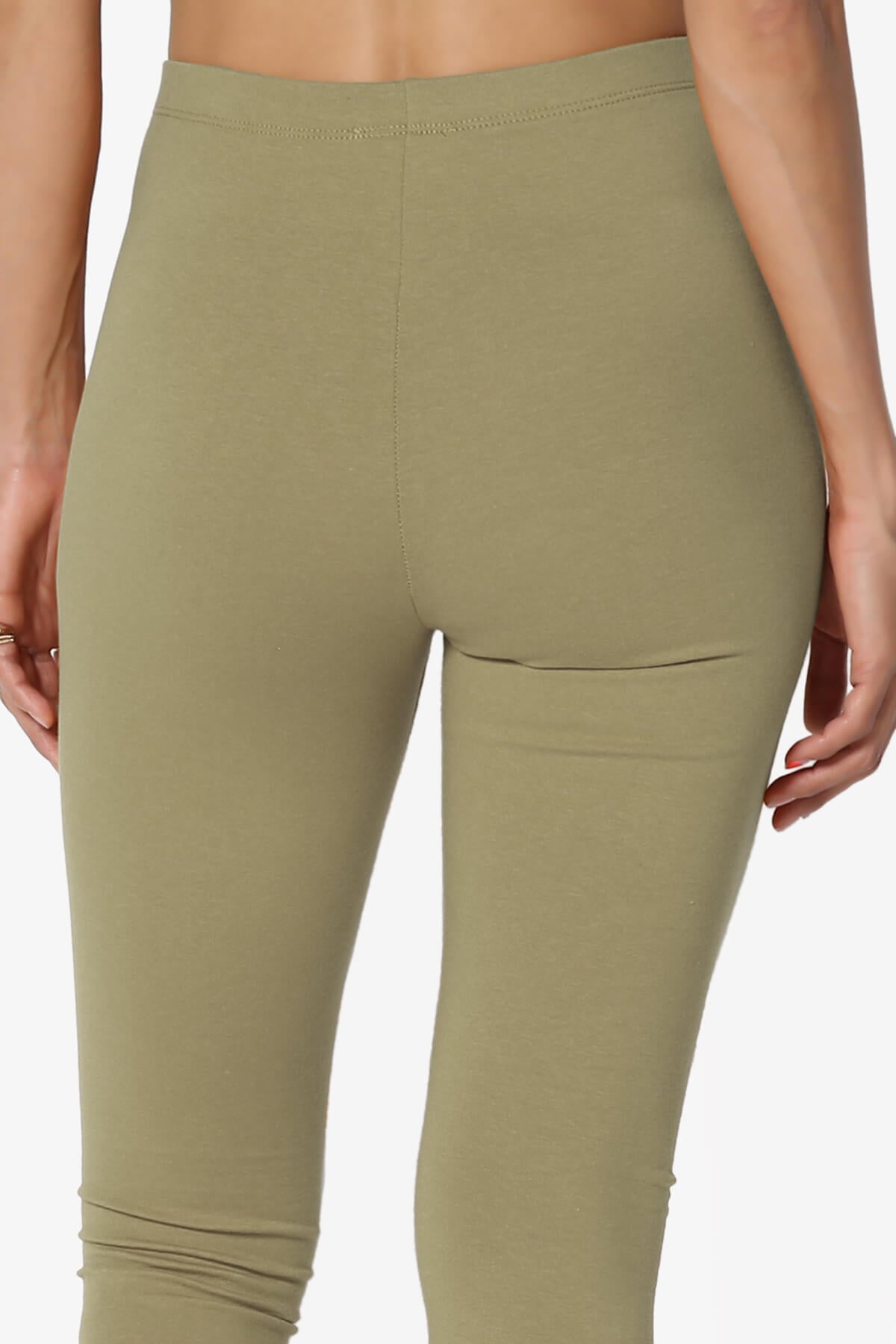 Thalia Cotton Jersey Ankle Leggings KHAKI GREEN_6