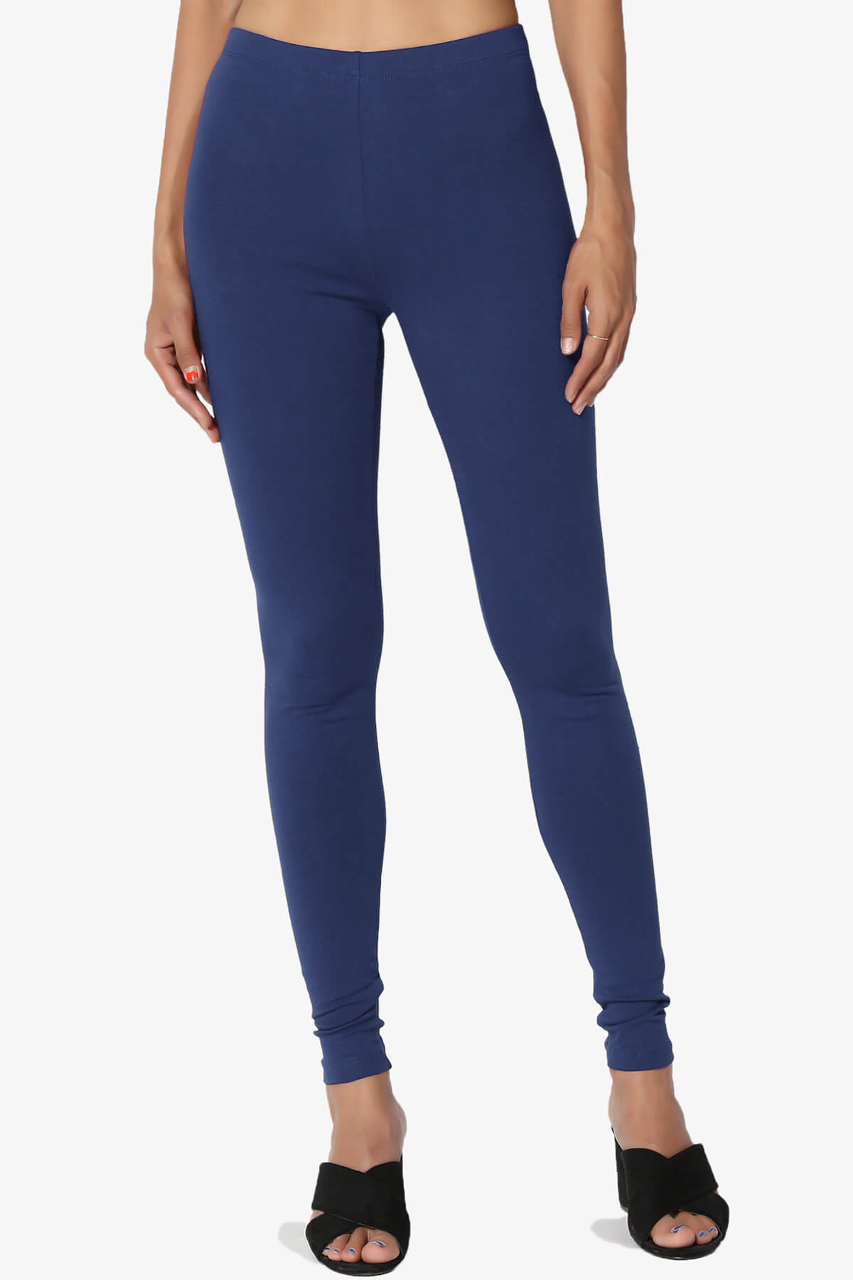 Thalia Cotton Jersey Ankle Leggings LIGHT NAVY_1