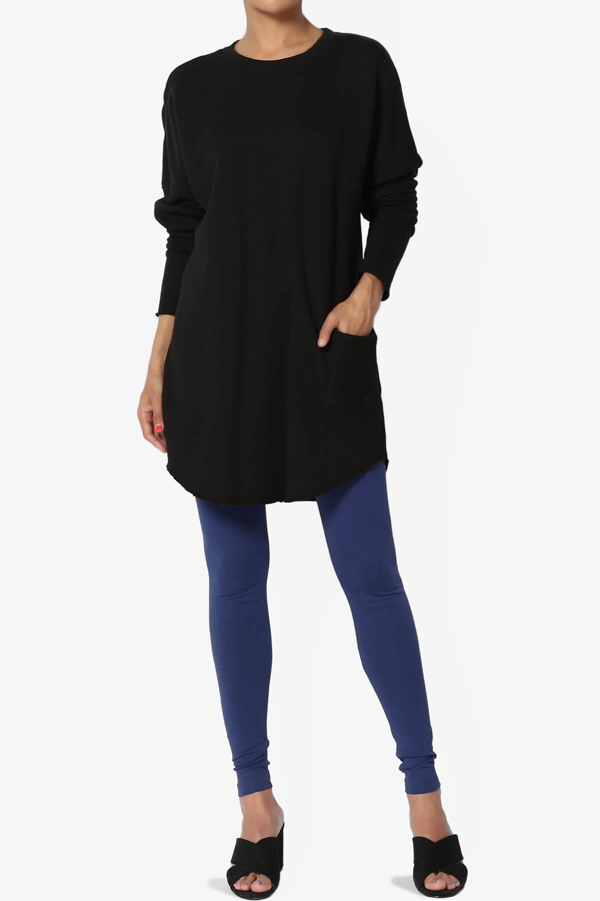 Thalia Cotton Jersey Ankle Leggings LIGHT NAVY_6